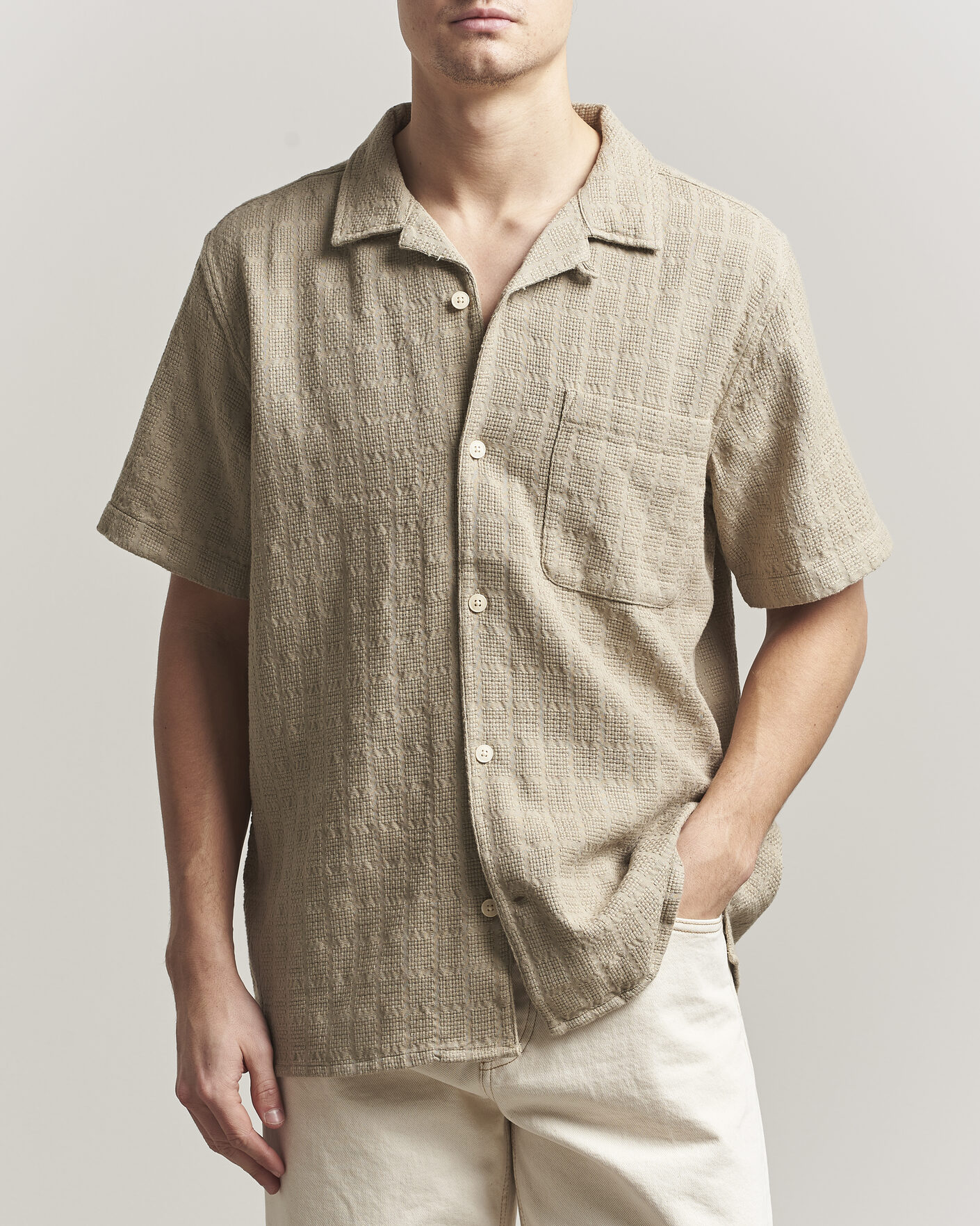 Homme | Chemises | KnowledgeCotton Apparel | Structured Cotton Dobby Shirt Twill