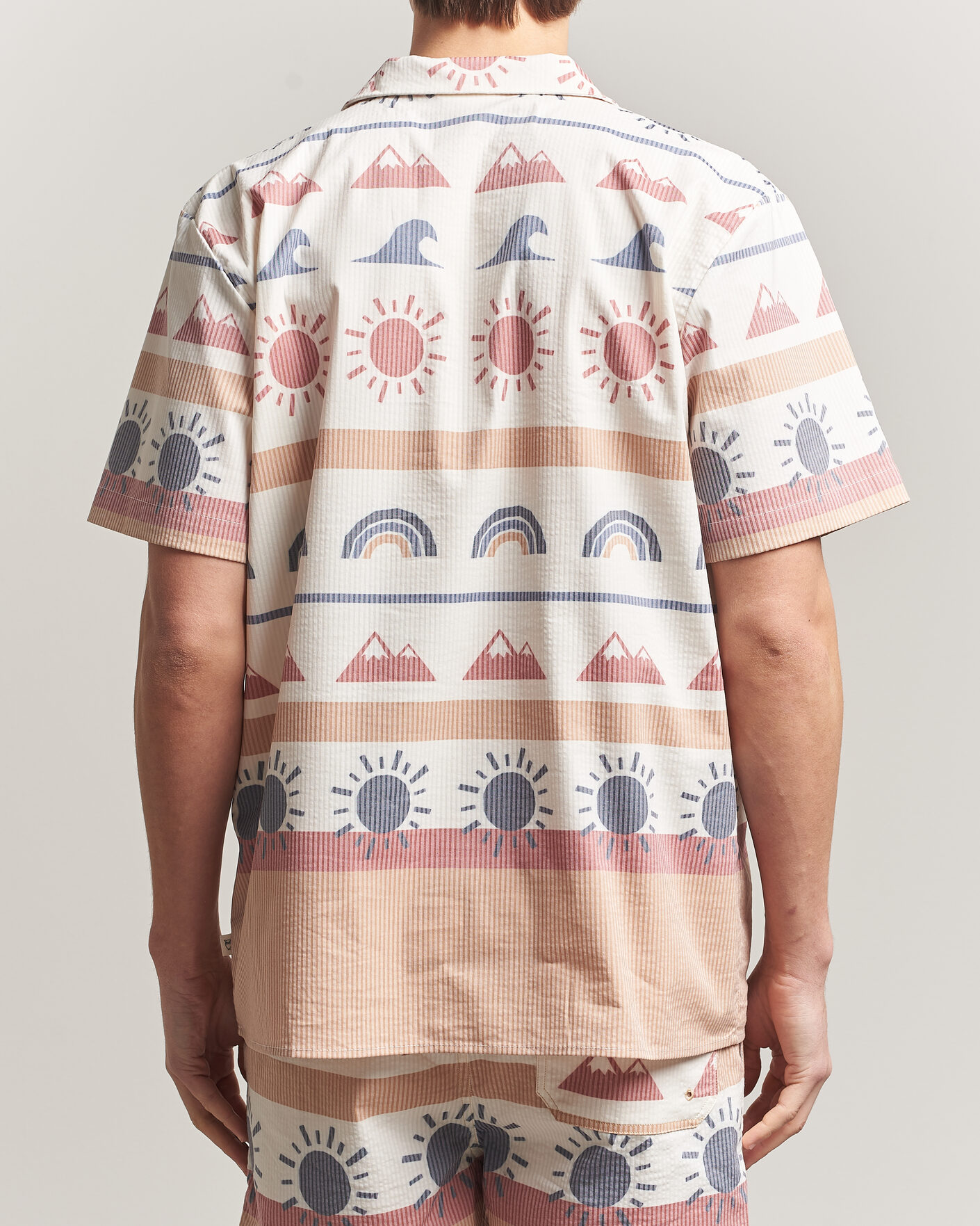 Heren | Overhemden | KnowledgeCotton Apparel | Relaxed Printed AOP Short Sleeve Shirt Multi