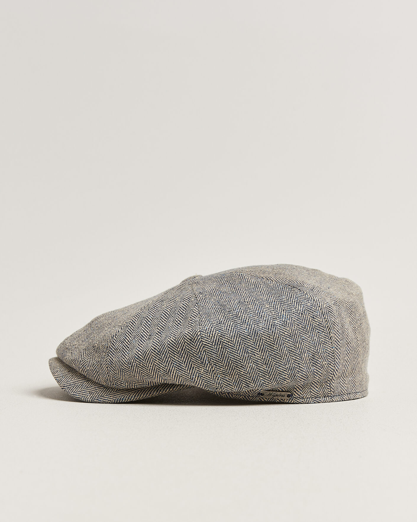 Heren | Hoeden en petten | Wigéns | Newsboy Retro Herringbone Cap Blue