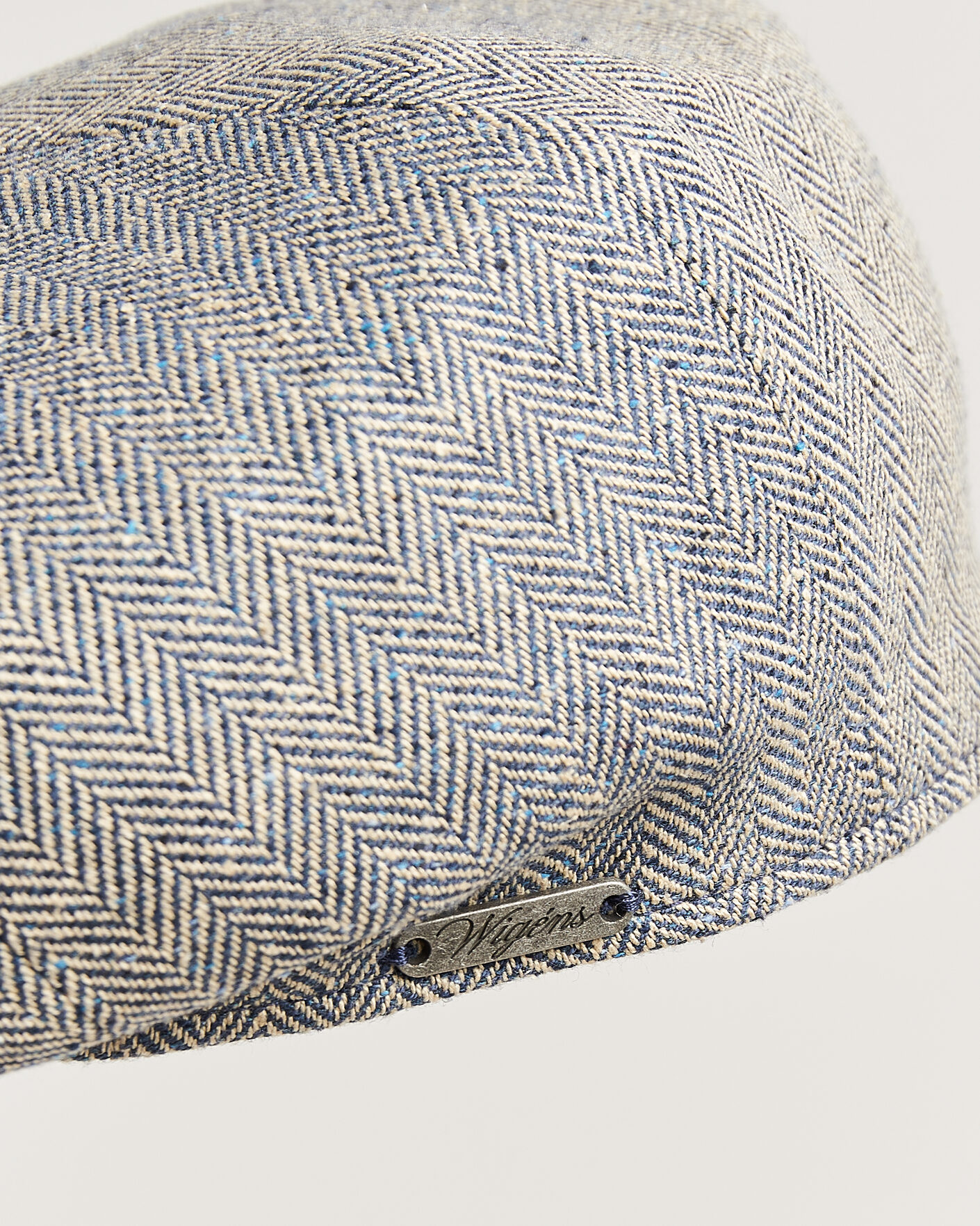 Heren | Hoeden en petten | Wigéns | Newsboy Retro Herringbone Cap Blue
