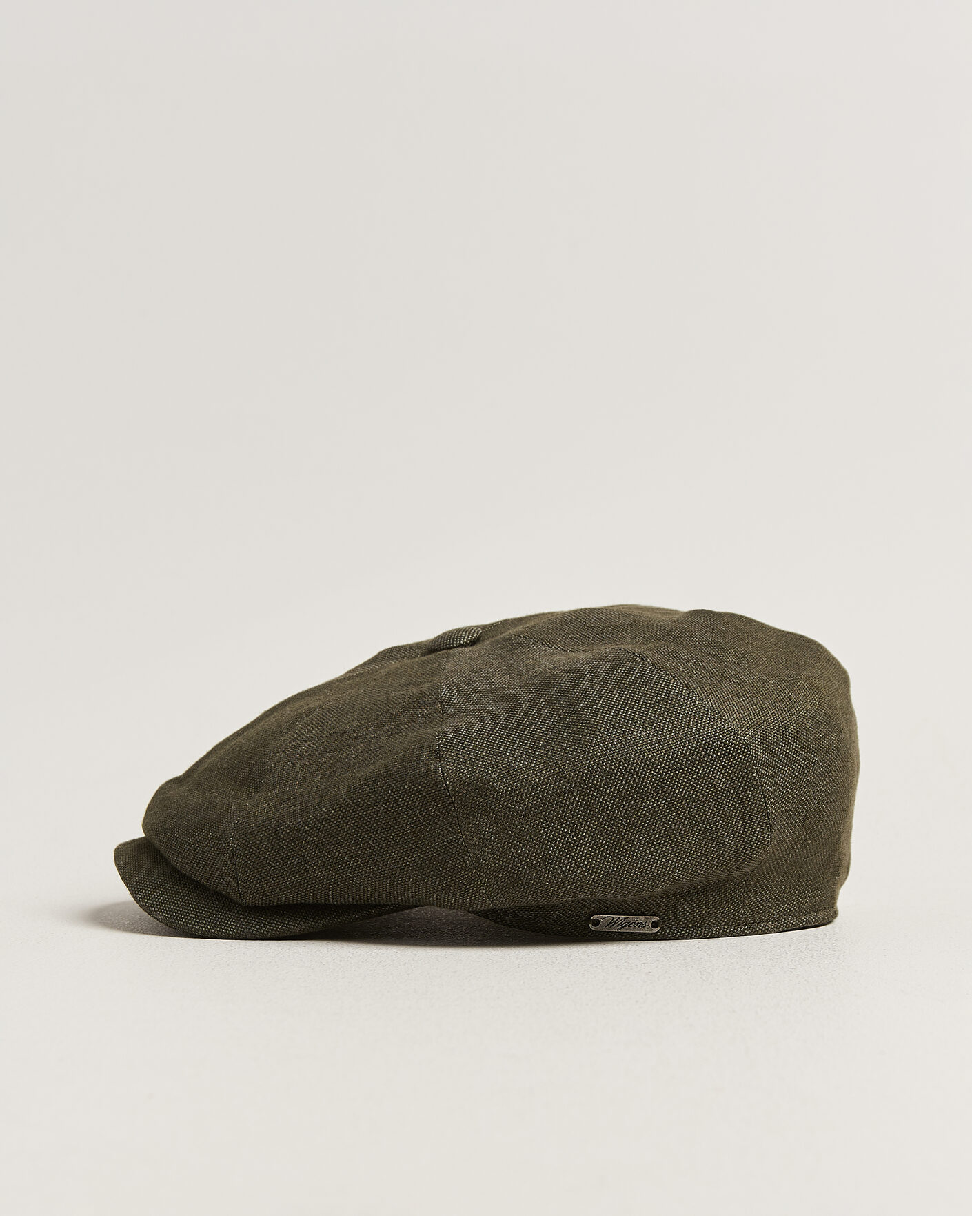Homme | Bobs Et Casquettes | Wigéns | Newsboy Retro Hopsack Linen Cap Dark Olive