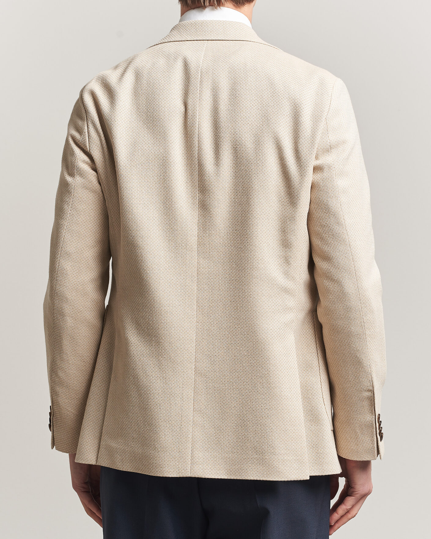 Heren | Blazers | Oscar Jacobson | Fogerty Patch Structure Cotton Blazer Beige