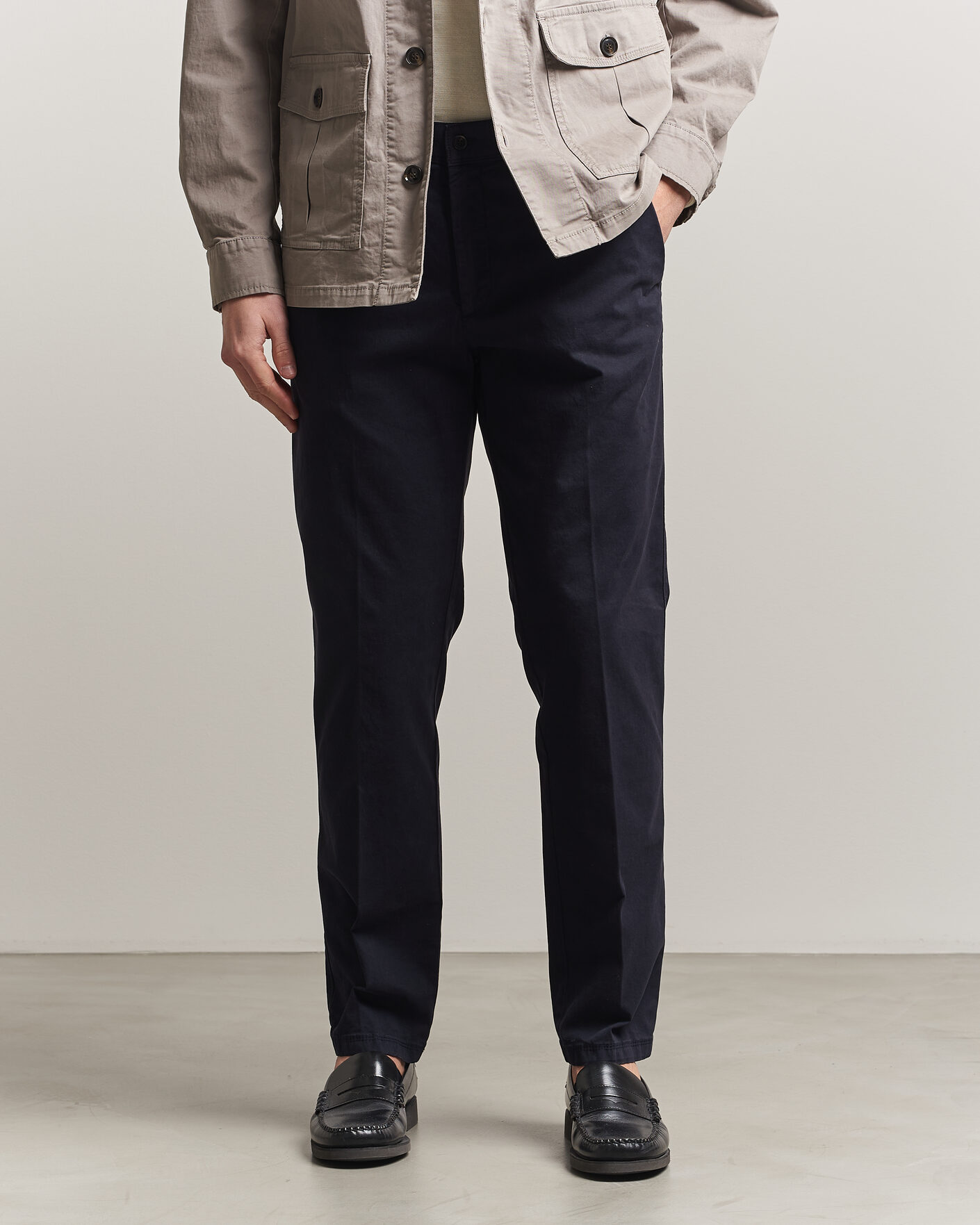 Homme | Pantalons | Oscar Jacobson | Danik Cotton Trousers Navy