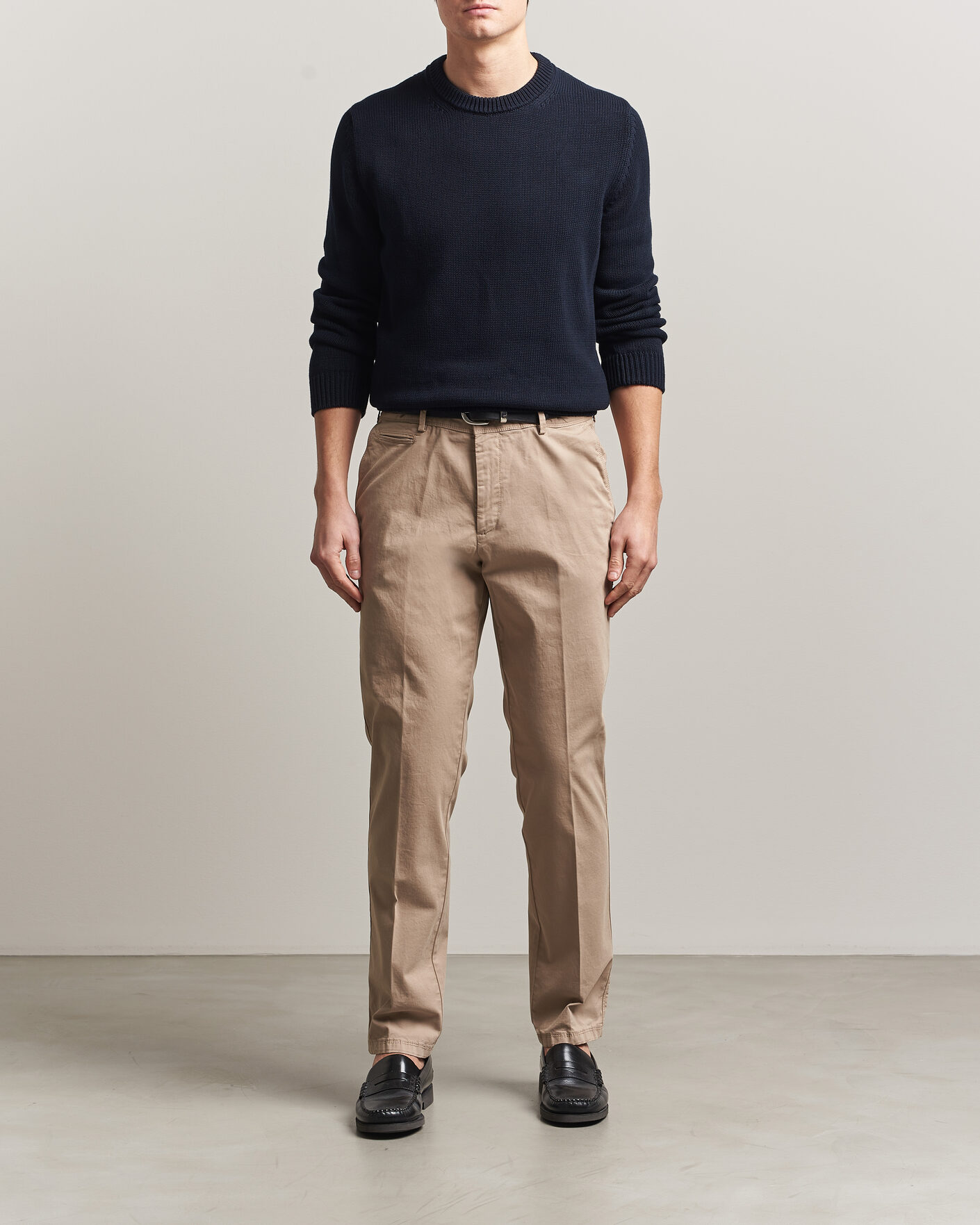 Heren | Broeken | Oscar Jacobson | Danik Cotton Trousers Beige