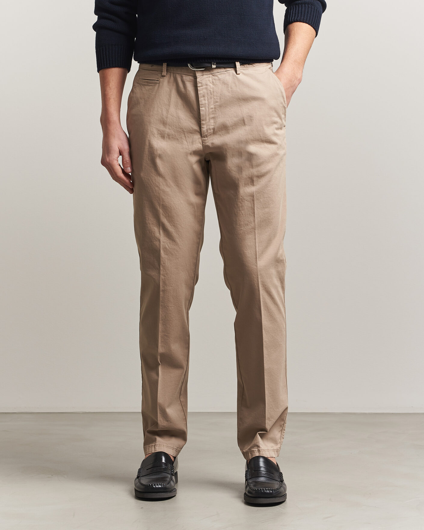 Heren | Broeken | Oscar Jacobson | Danik Cotton Trousers Beige