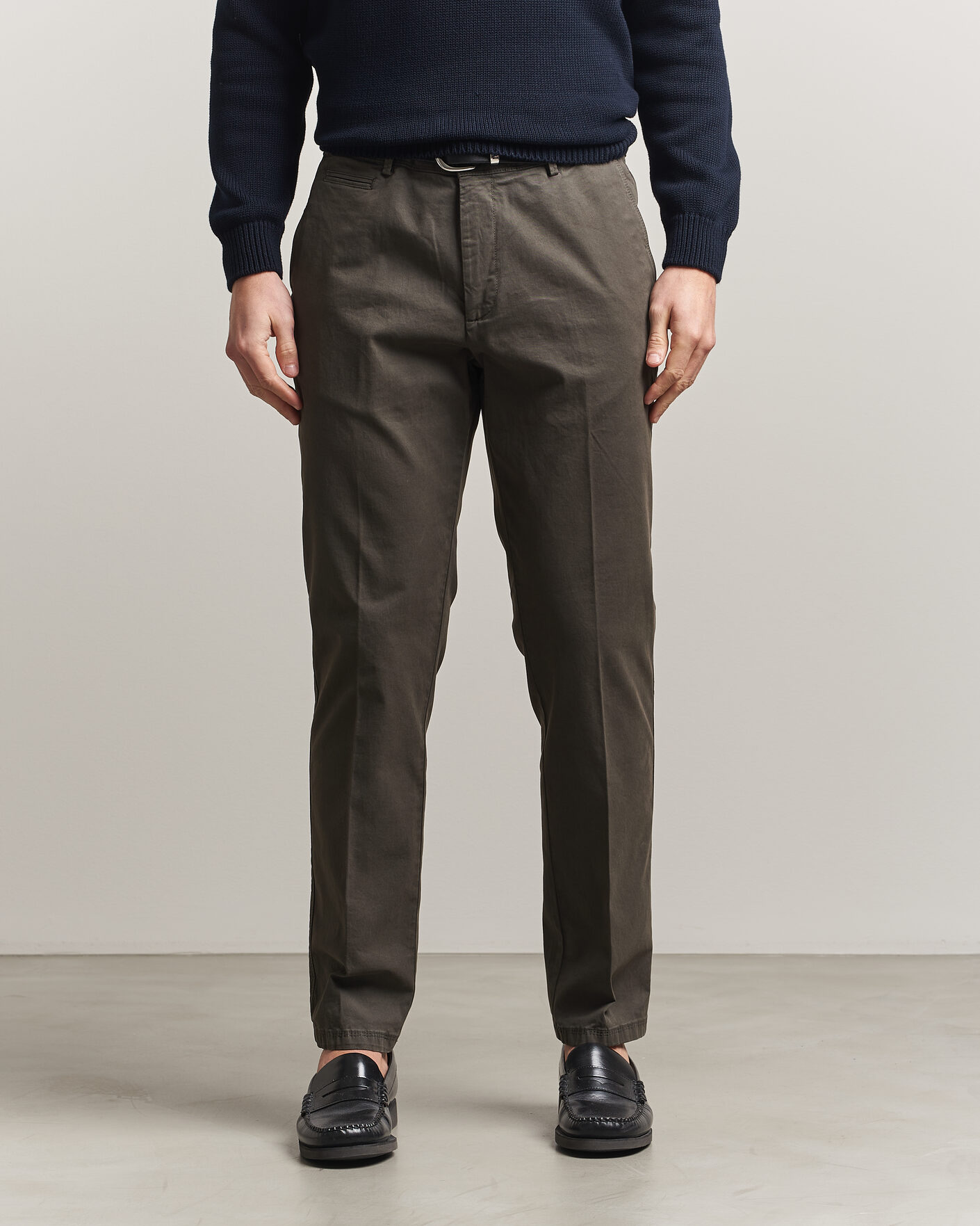 Heren | Broeken | Oscar Jacobson | Danik Cotton Trousers Olive