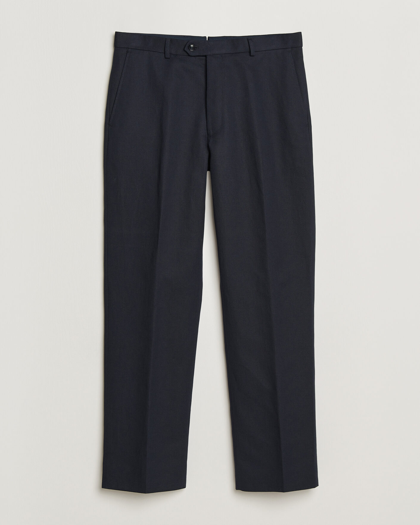 Homme | Pantalons | Oscar Jacobson | Del Cotton/Linen Trousers Navy