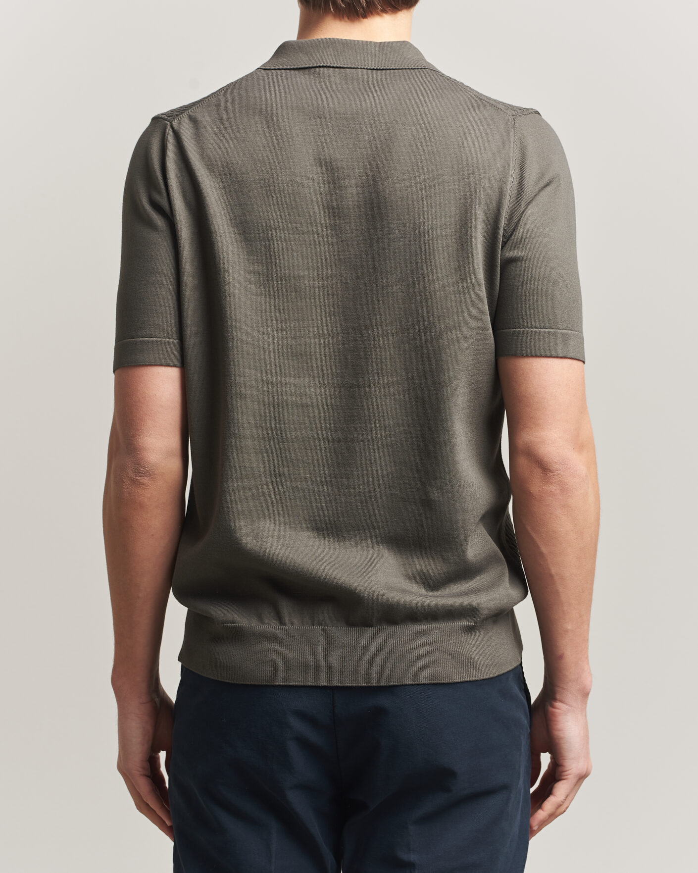 Heren | Polo's | Oscar Jacobson | Alf Structured Cotton Polo Green