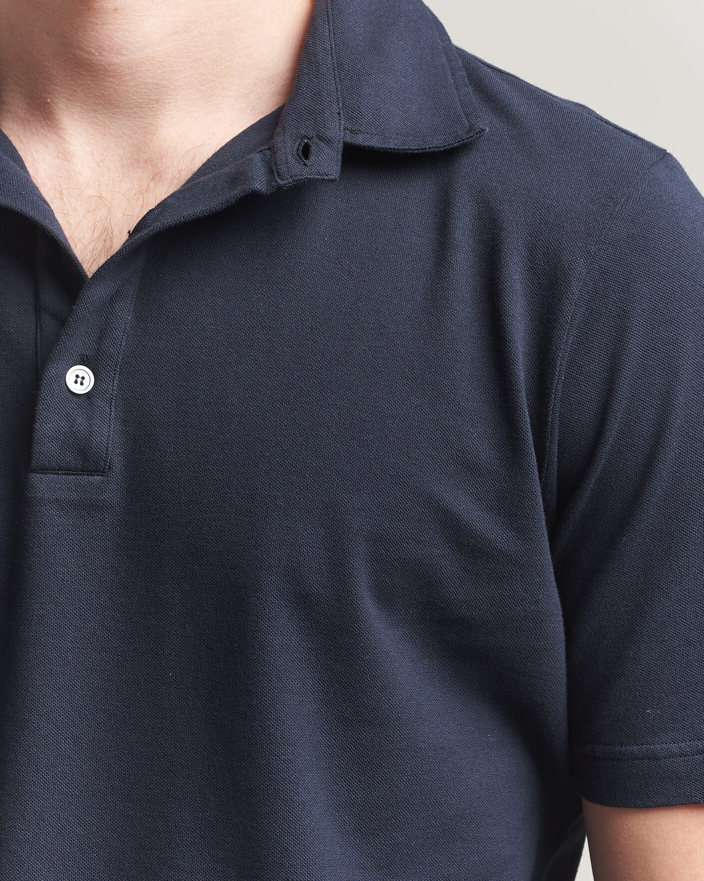 Homme | Polos | Zanone | Soft Cotton Piquet Polo Navy
