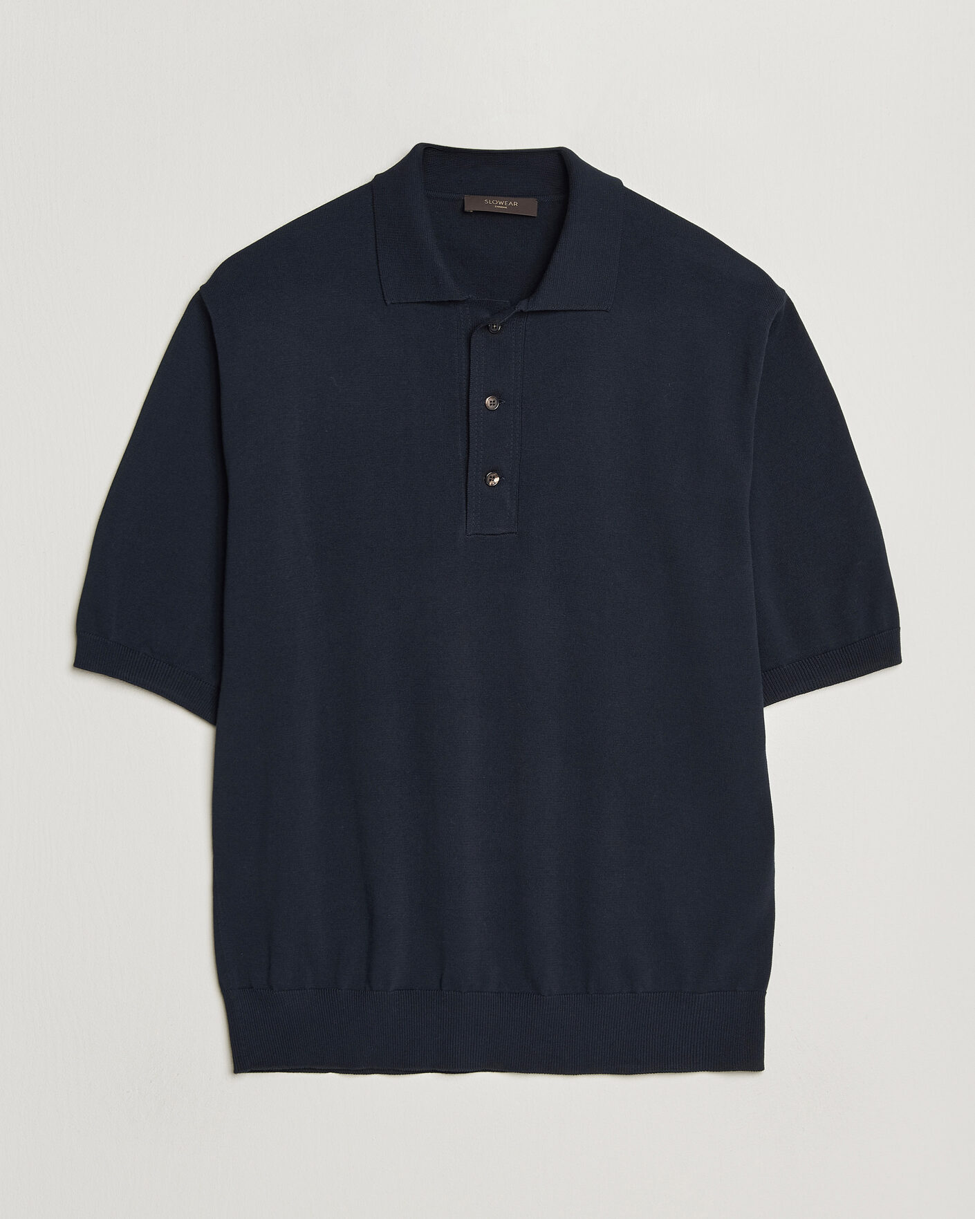 Homme | Polos | Zanone | Knitted Cotton Polo Navy