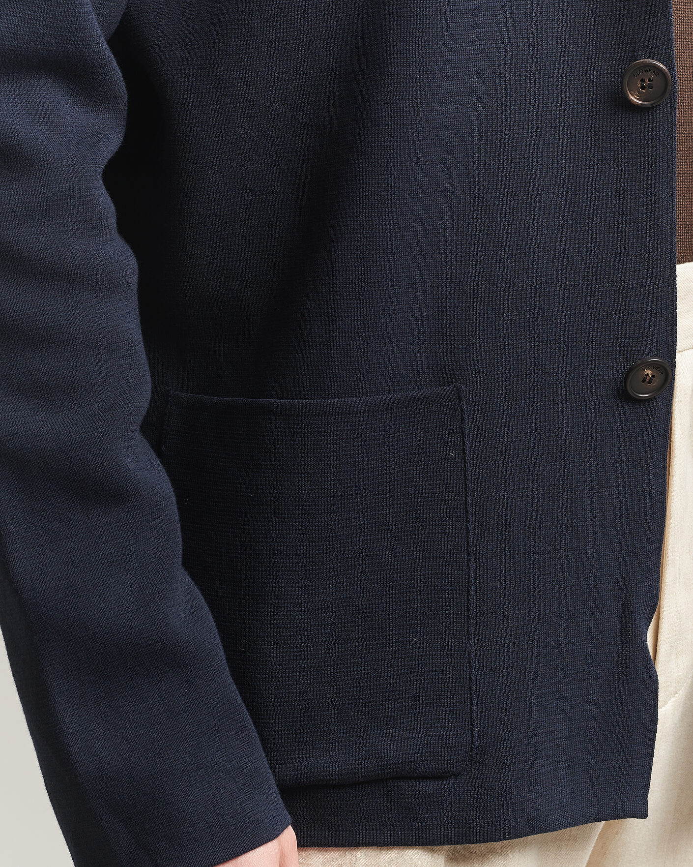 Homme | Blazers | Zanone | Knitted Cotton Blazer Navy