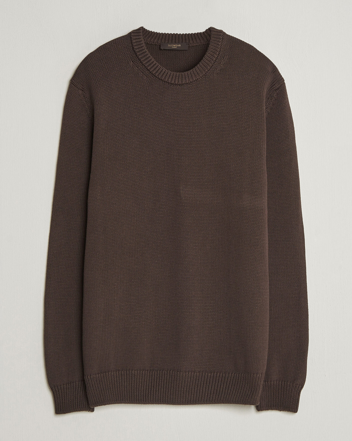 Heren | Truien | Zanone | Soft Cotton Crew Neck Sweater Chocolate