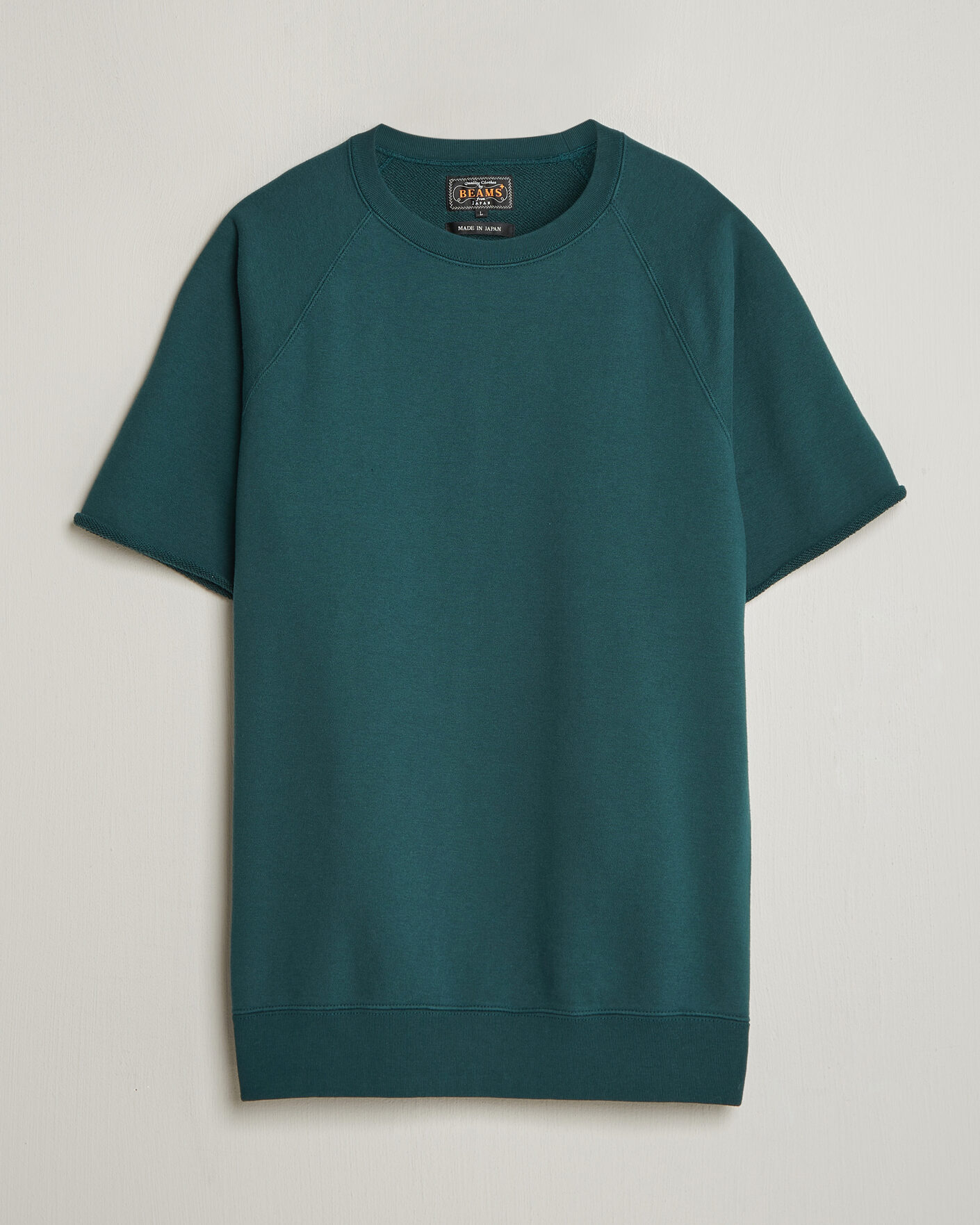 Heren | T-shirts | BEAMS PLUS | Short Sleeve Cut Off Sweat Dark Green