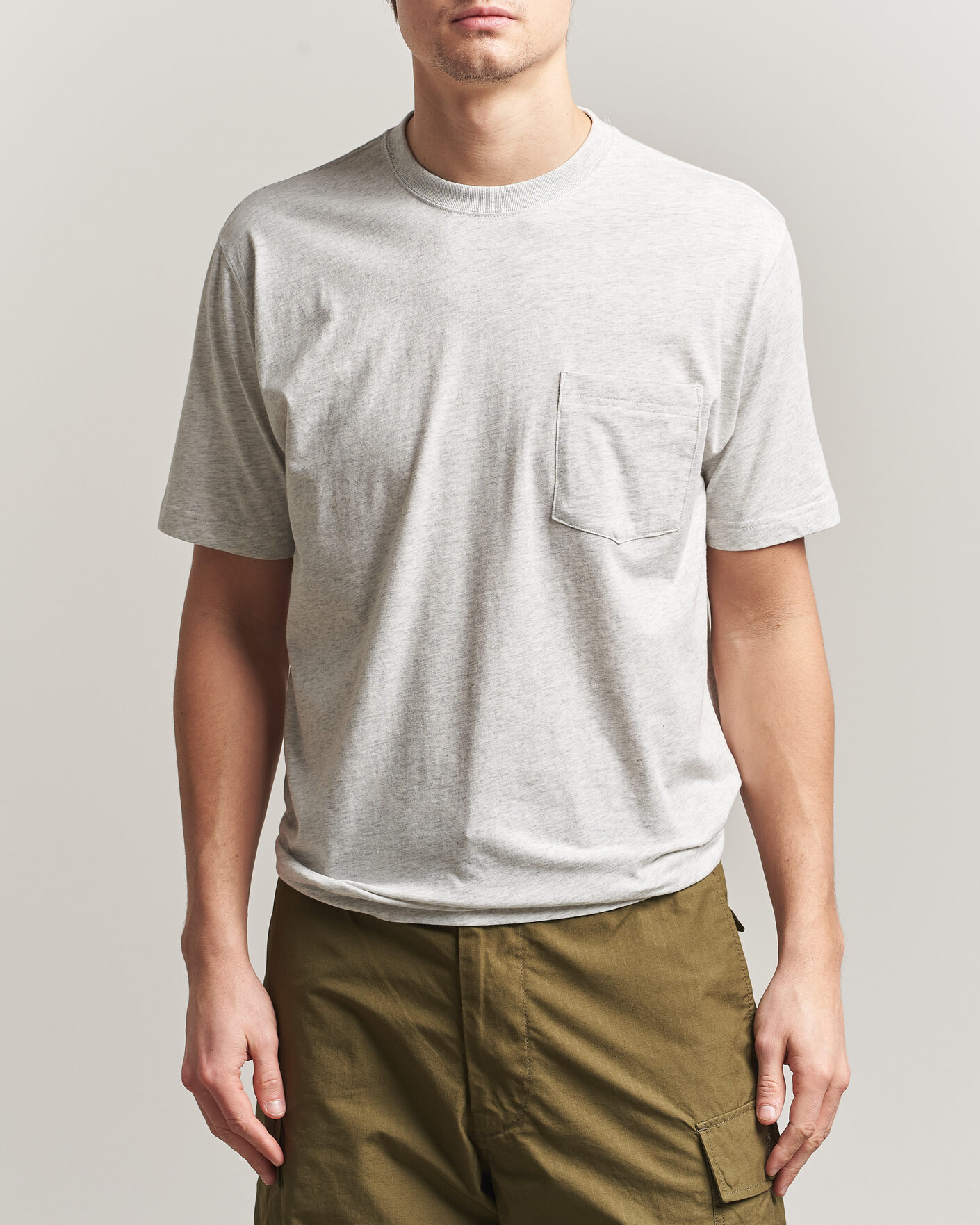 Heren | T-shirts | BEAMS PLUS | Pocket Tee Ash Grey