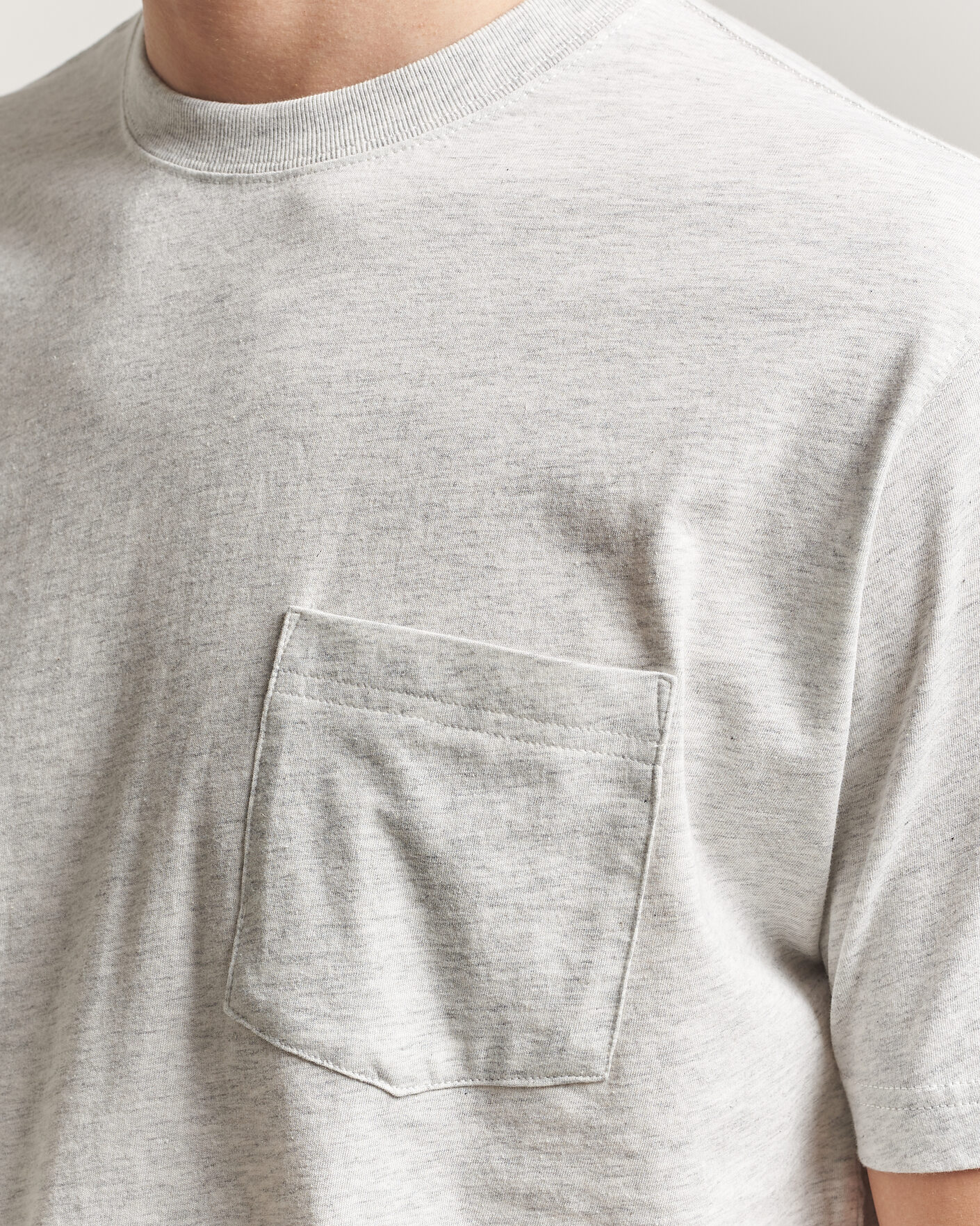 Heren | T-shirts | BEAMS PLUS | Pocket Tee Ash Grey