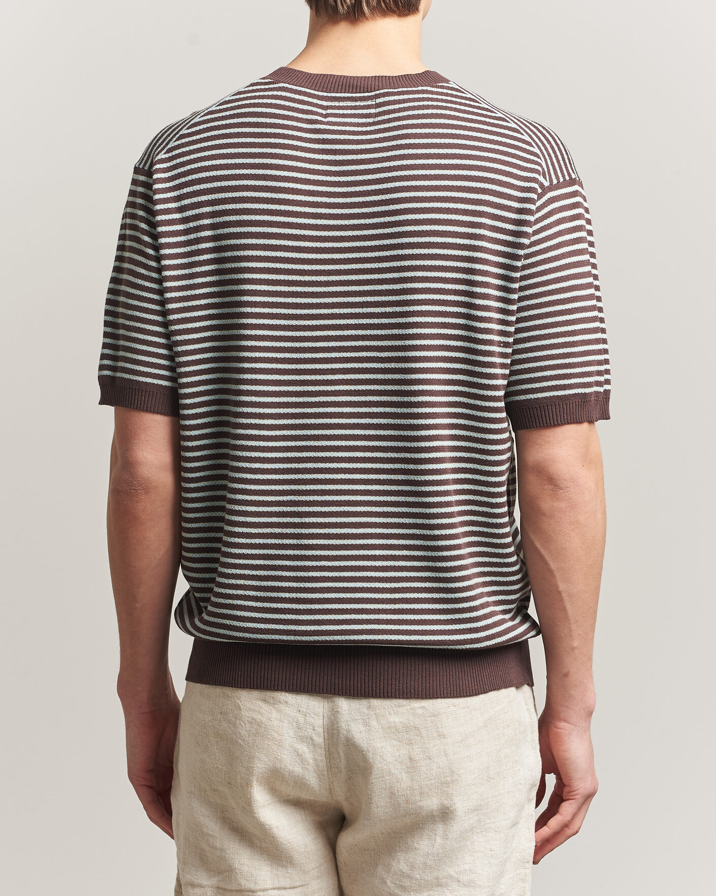 Homme | T-shirts | BEAMS PLUS | Jacquard Knit T-Shirt Brown