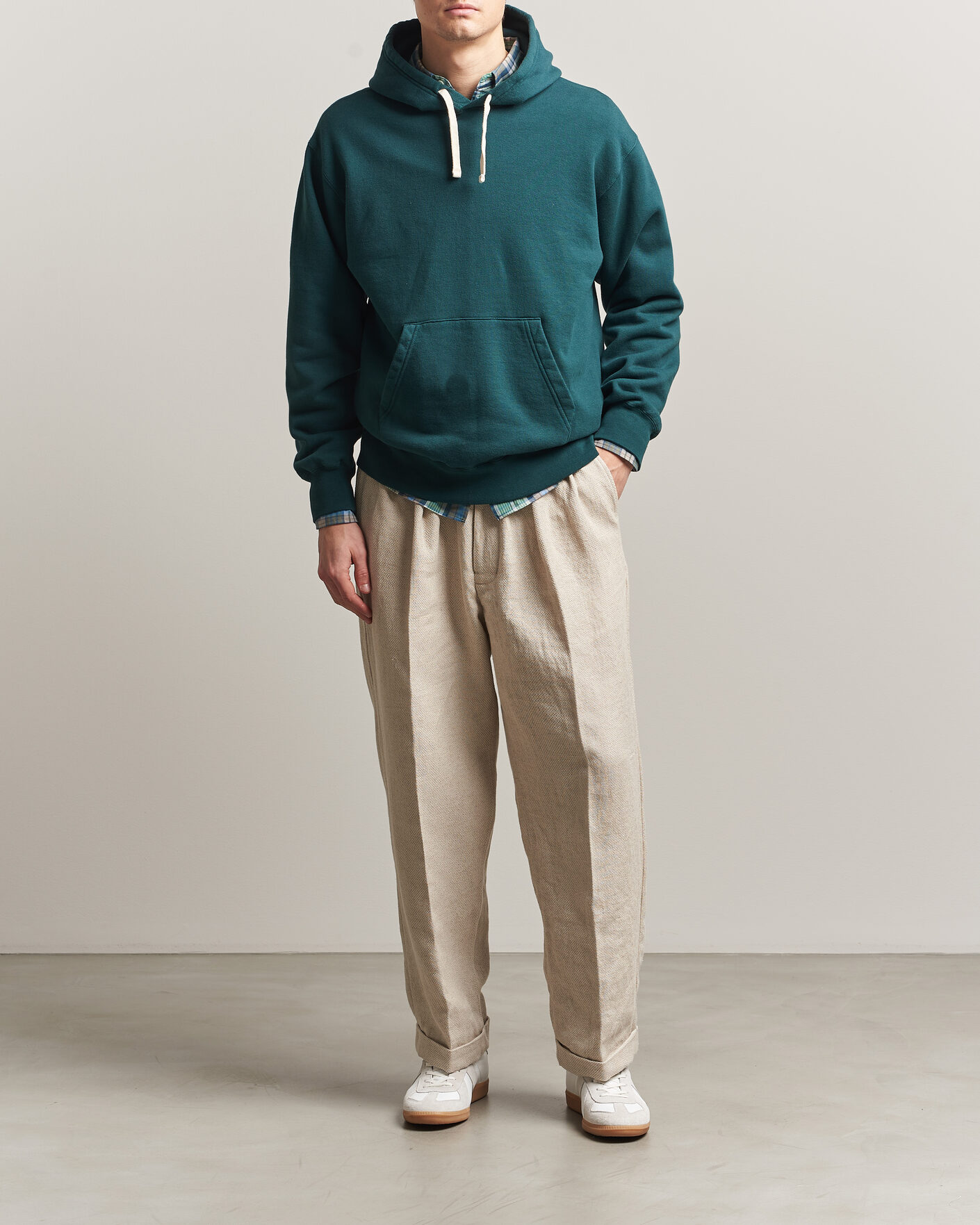 Heren | Truien | BEAMS PLUS | Hooded Sweat Pullover Dark Green
