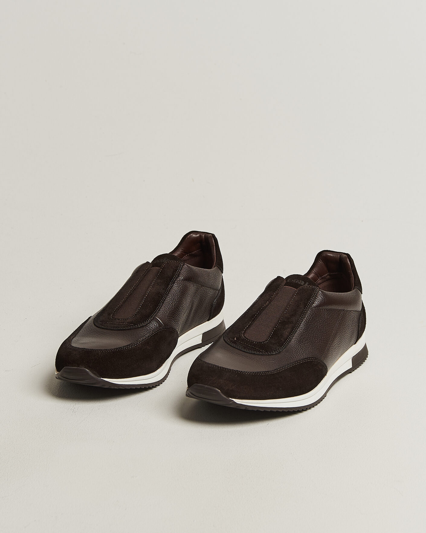 Homme | Baskets | Loake 1880 | Ballantyne Suede/Leather Sneaker Dark Brown