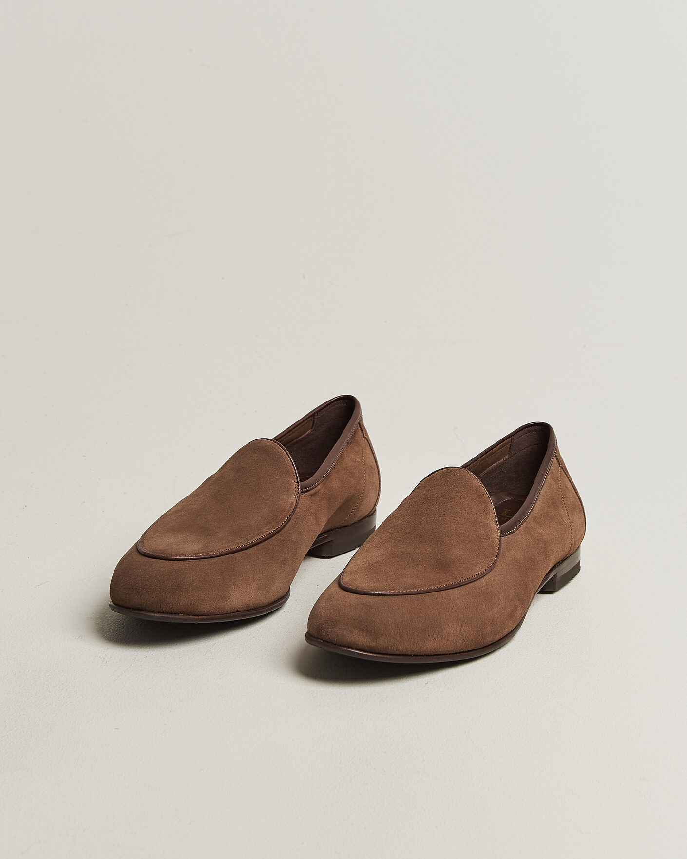 Heren | Instappers | Loake 1880 | Belgrave Suede Belgian Loafer Flint