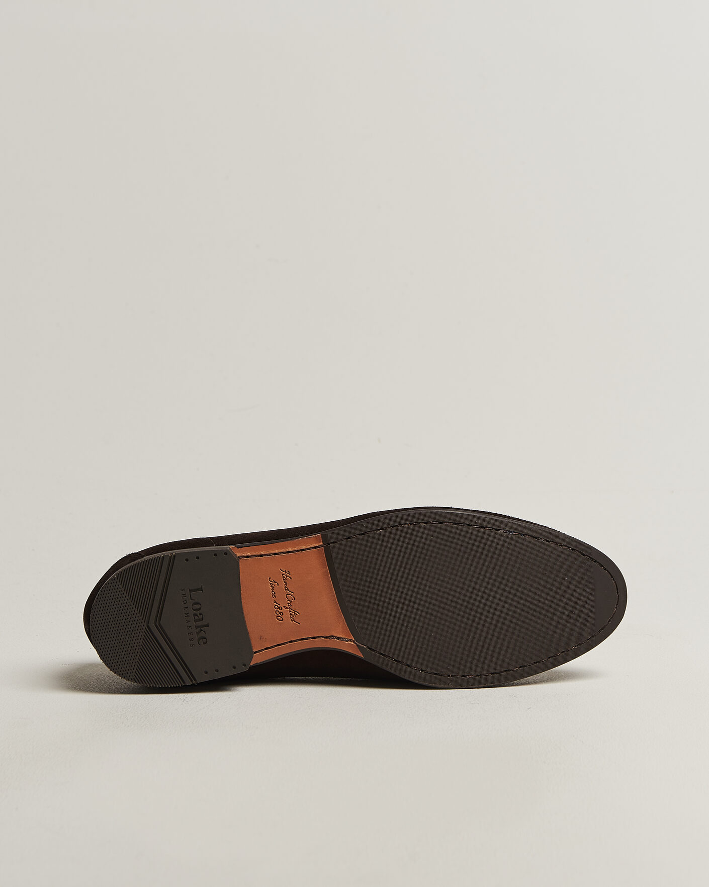 Heren | Instappers | Loake 1880 | Belgrave Suede Belgian Loafer Dark Brown