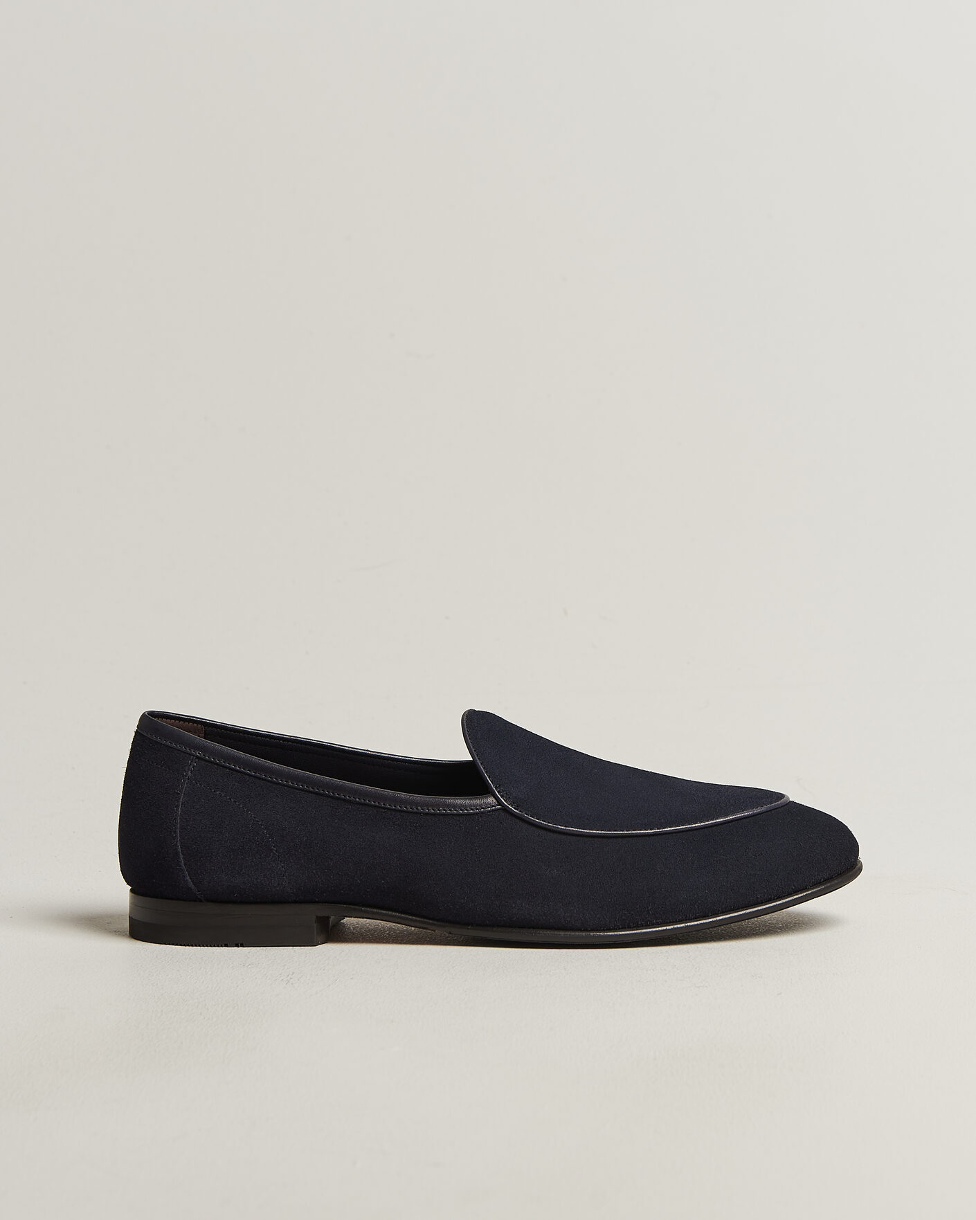 Homme | Loafers | Loake 1880 | Belgrave Suede Belgian Loafer Navy