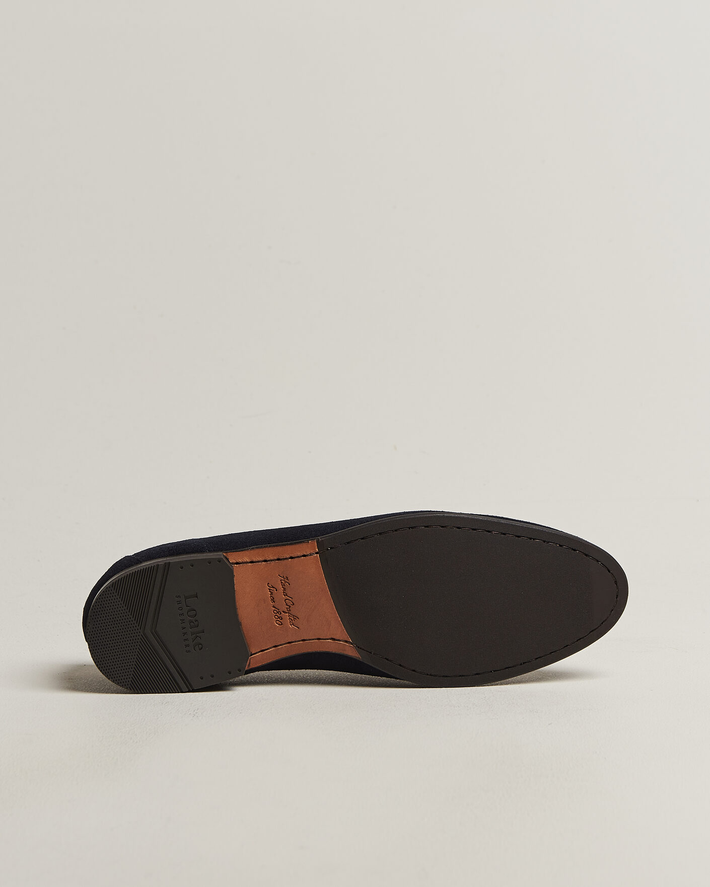 Homme | Loafers | Loake 1880 | Belgrave Suede Belgian Loafer Navy