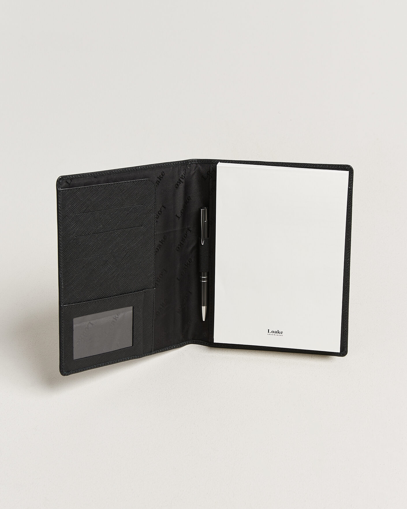 Heren | Notitieboekjes | Loake Shoemakers | Savoy Grain Leather Notebook Black