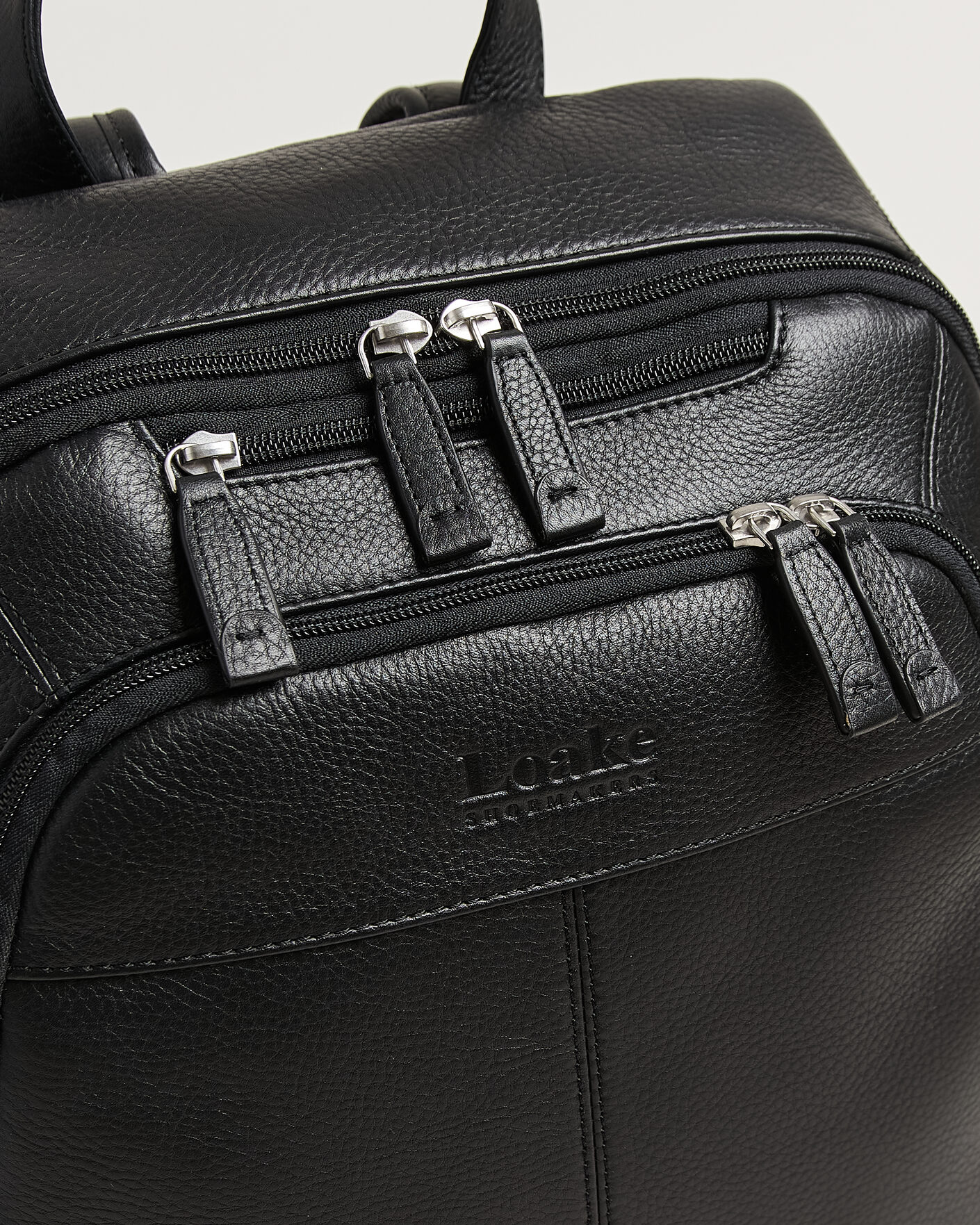Heren | Tassen | Loake Shoemakers | Waterloo Grained Leather Backpack Black