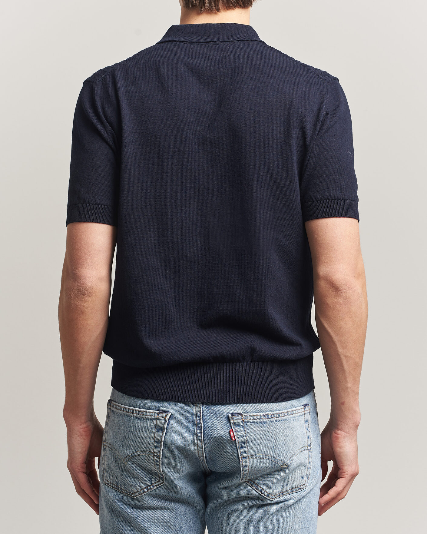 Homme | Polos | Baracuta | Pattern Stich Polo Navy