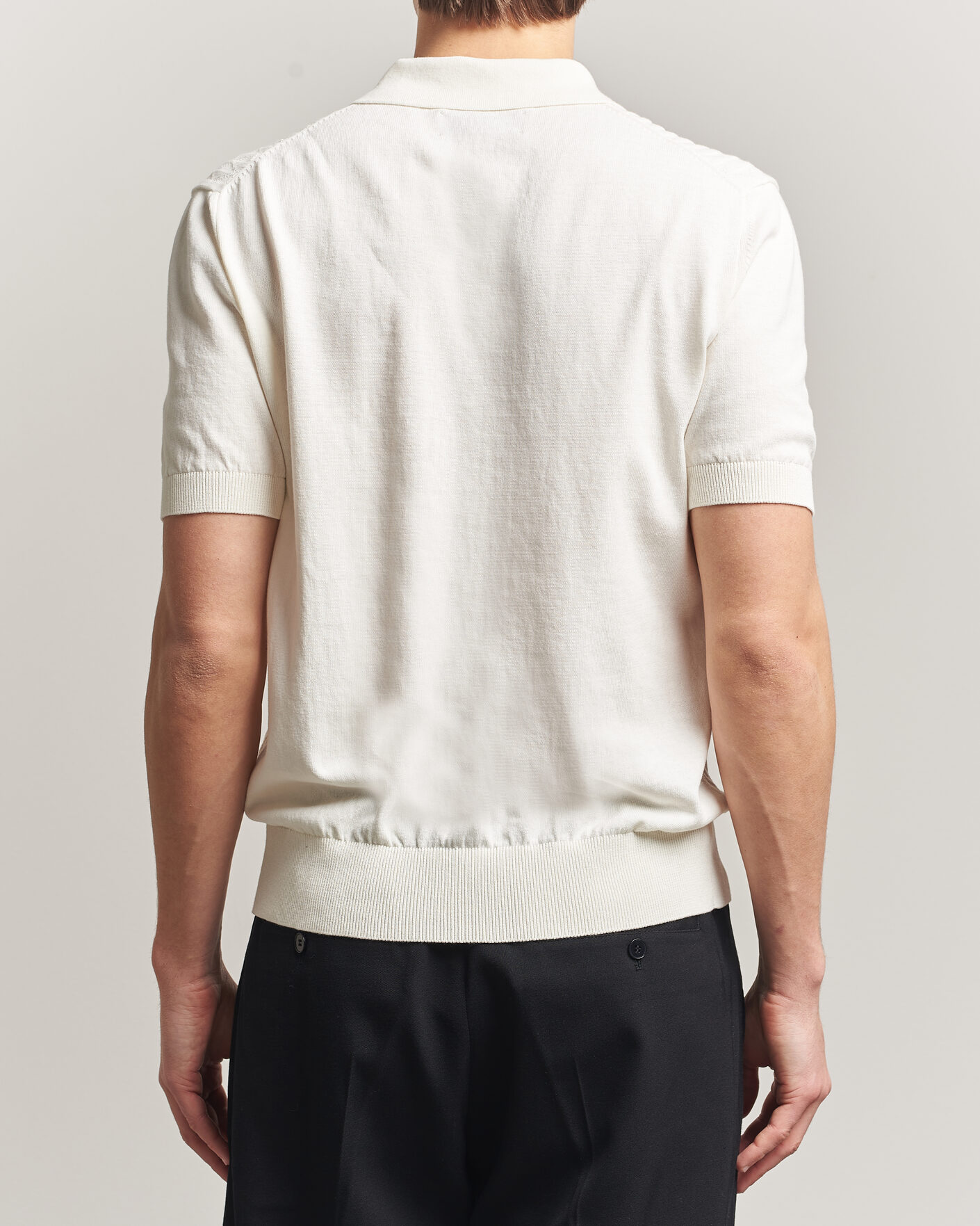 Homme | Polos | Baracuta | Pattern Stich Polo Off White