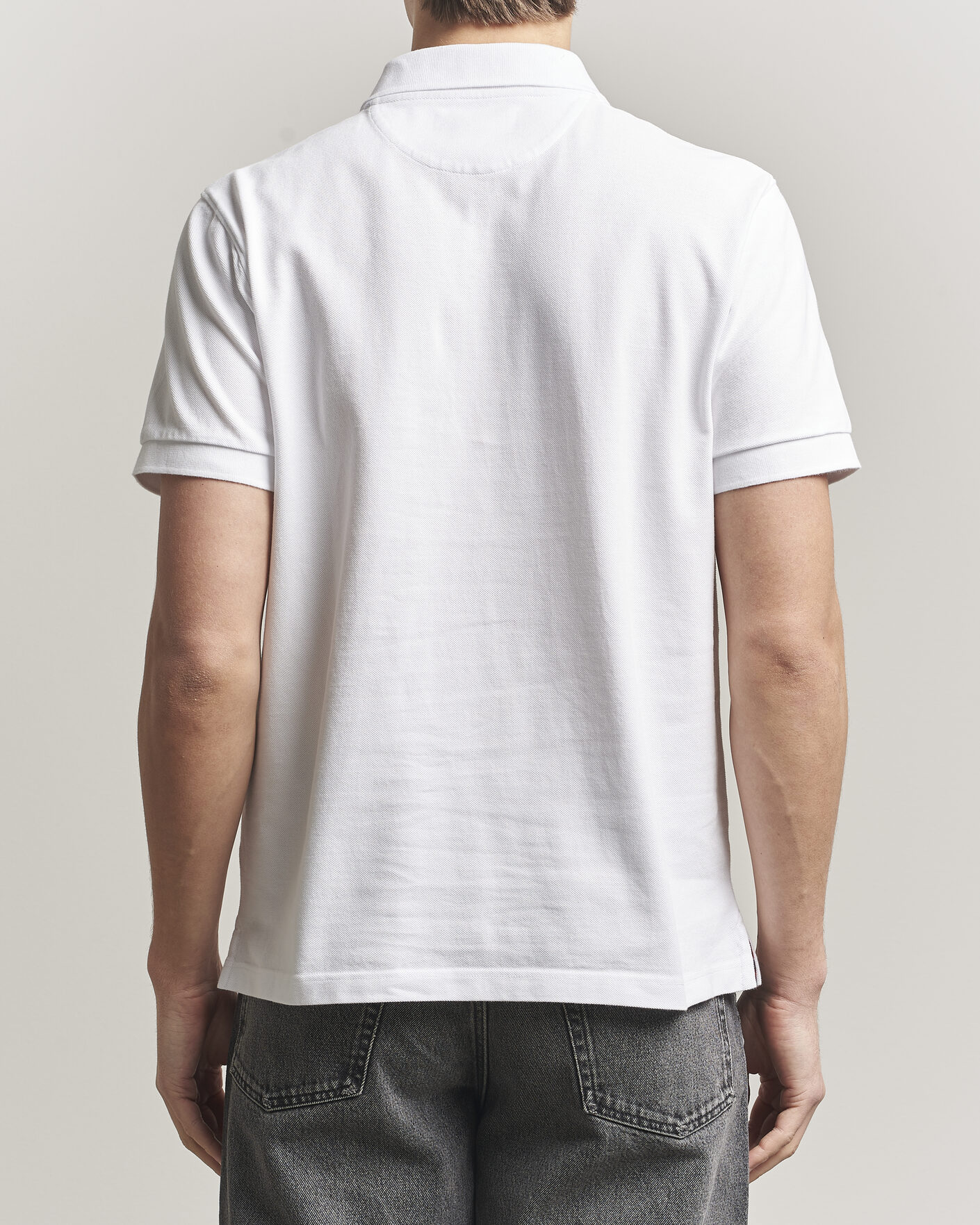 Heren | Polo's | Baracuta | Tartan Placket Piquet Polo Bone White