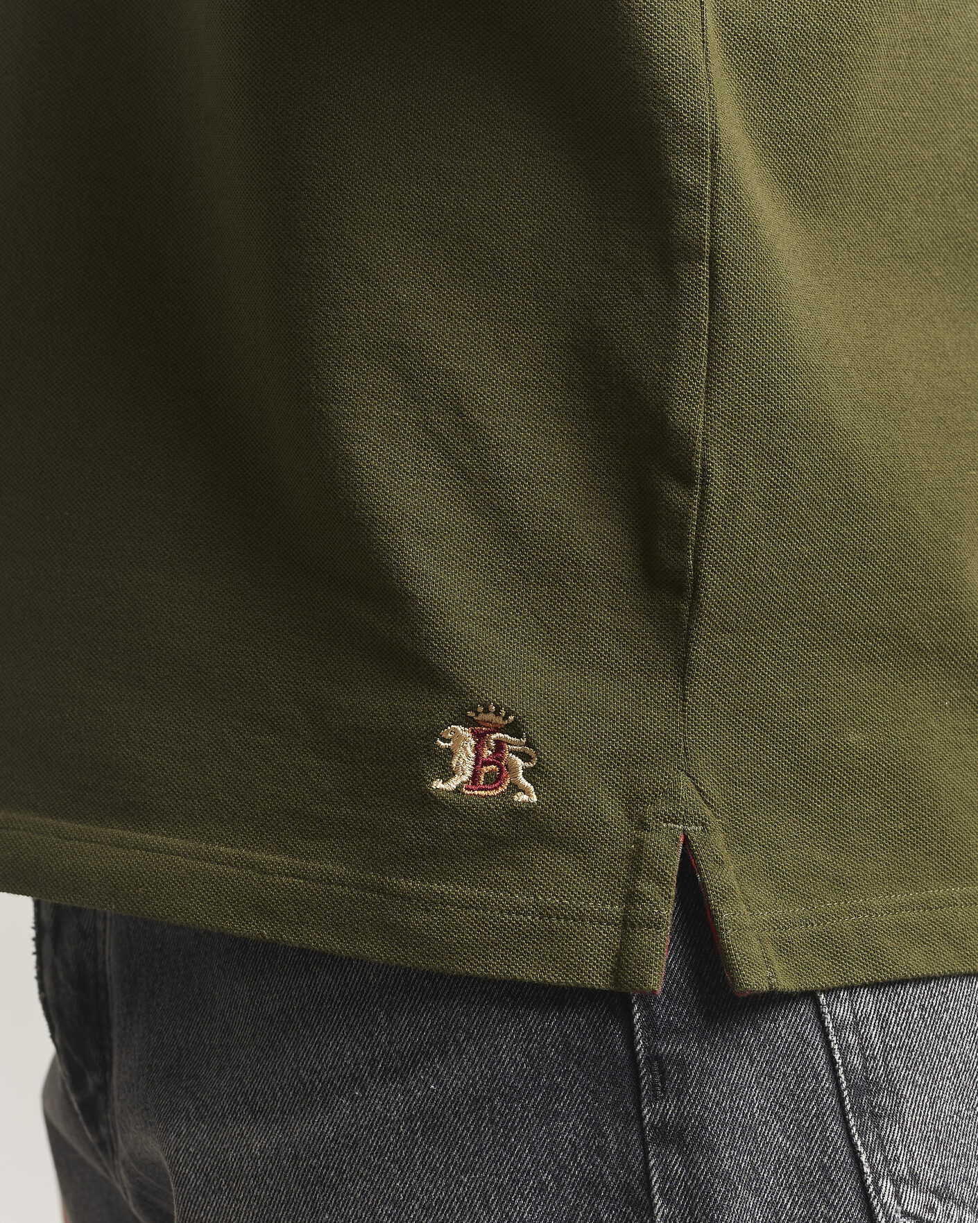 Heren | Polo's | Baracuta | Tartan Placket Piquet Polo Beech