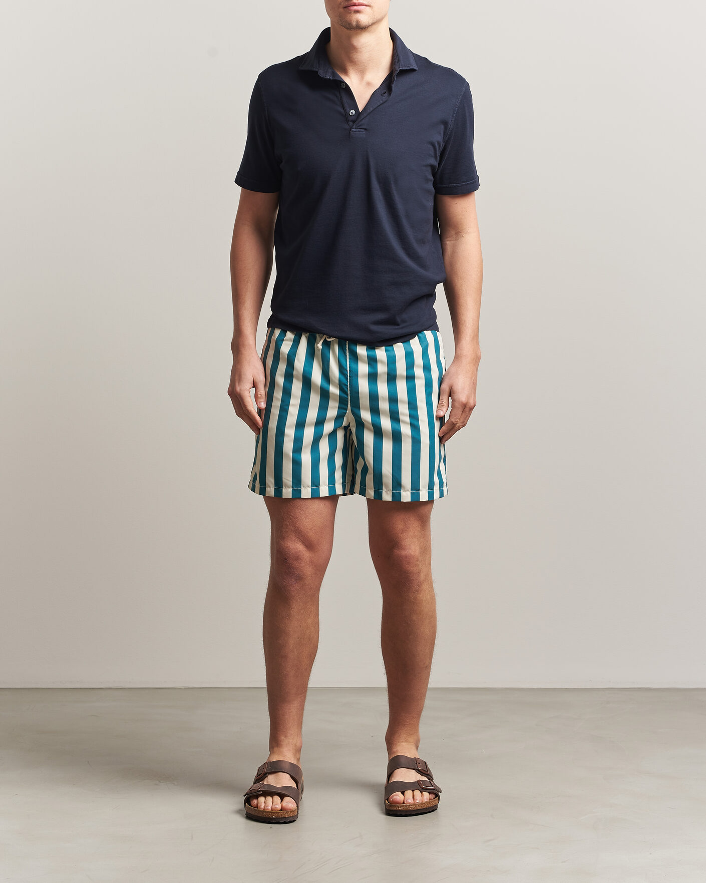 Heren | Ripa Ripa Paraggi Striped Swimshorts Green | Ripa Ripa | Paraggi Striped Swimshorts Green