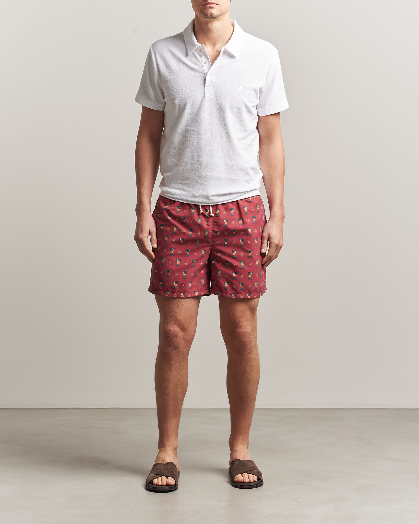 Heren | Zwembroek | Ripa Ripa | Printed Swimshorts Red