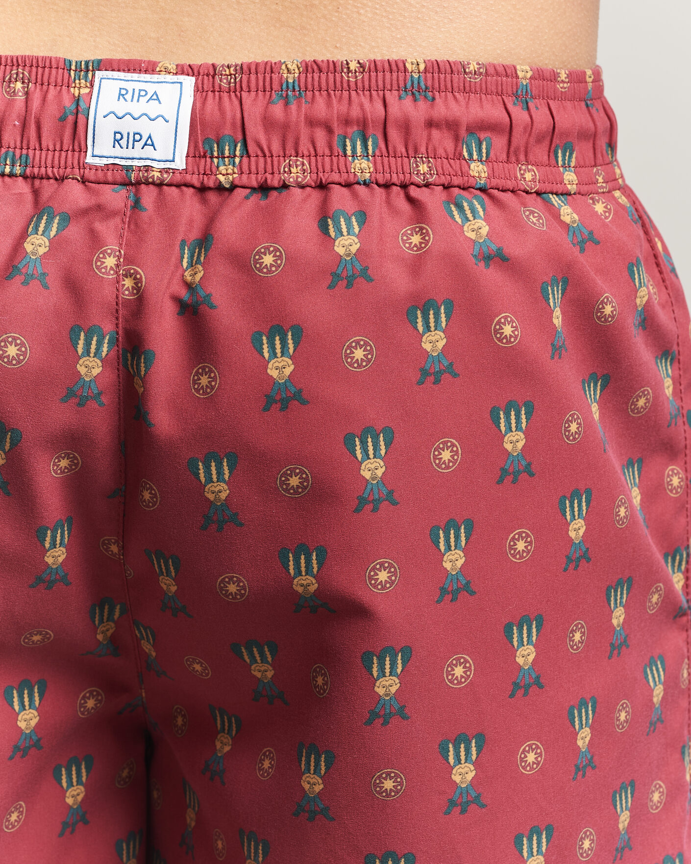 Heren | Zwembroek | Ripa Ripa | Printed Swimshorts Red
