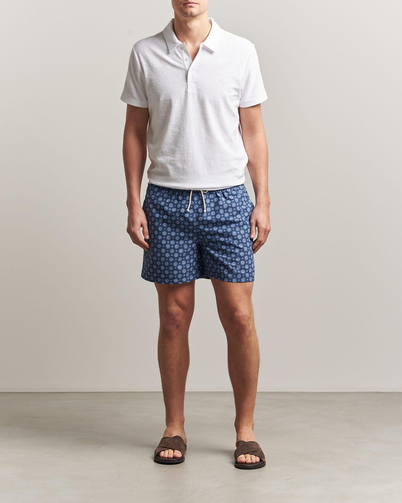 Heren | Zwembroek | Ripa Ripa | Printed Swimshorts Dark Blue