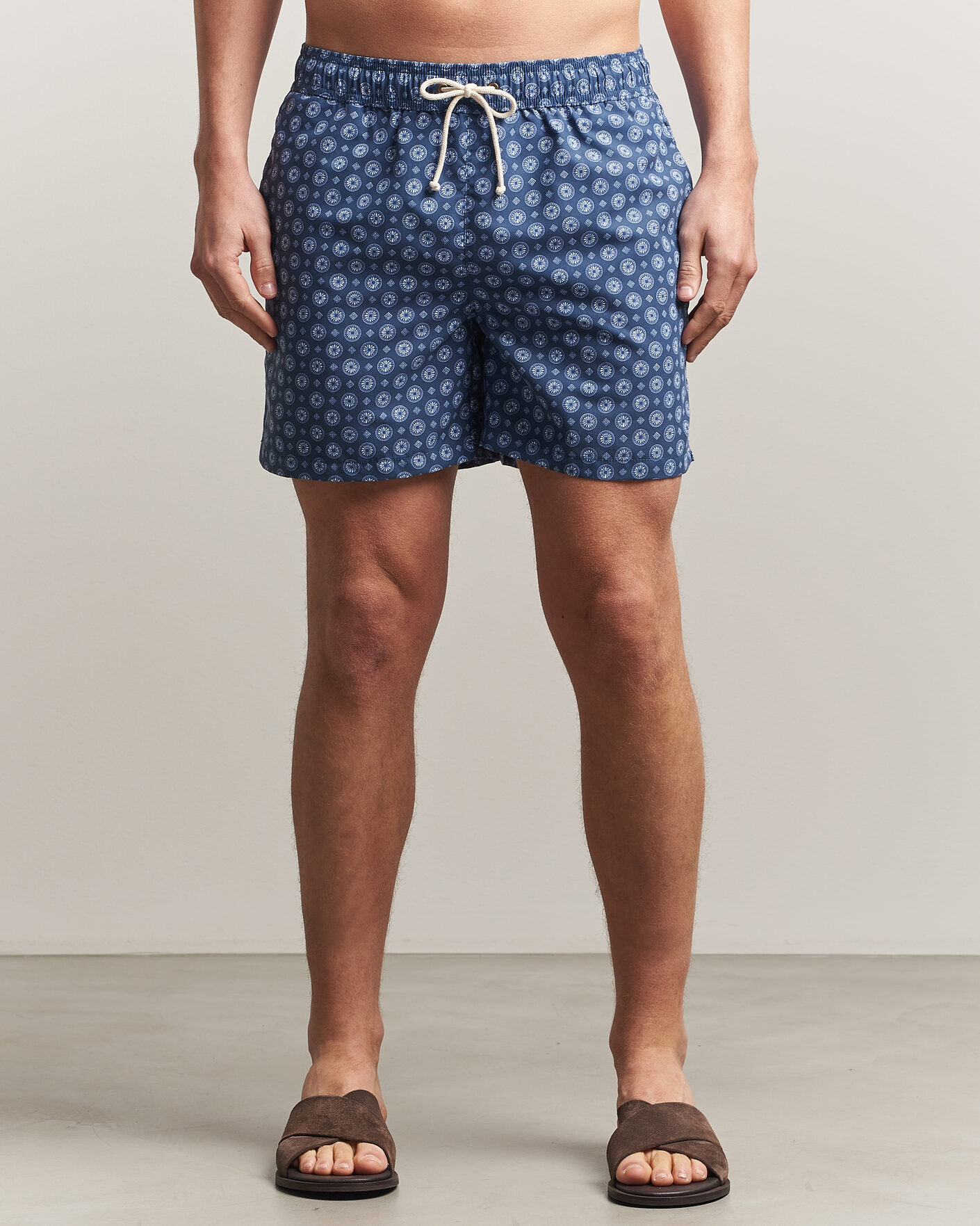 Heren | Zwembroek | Ripa Ripa | Printed Swimshorts Dark Blue