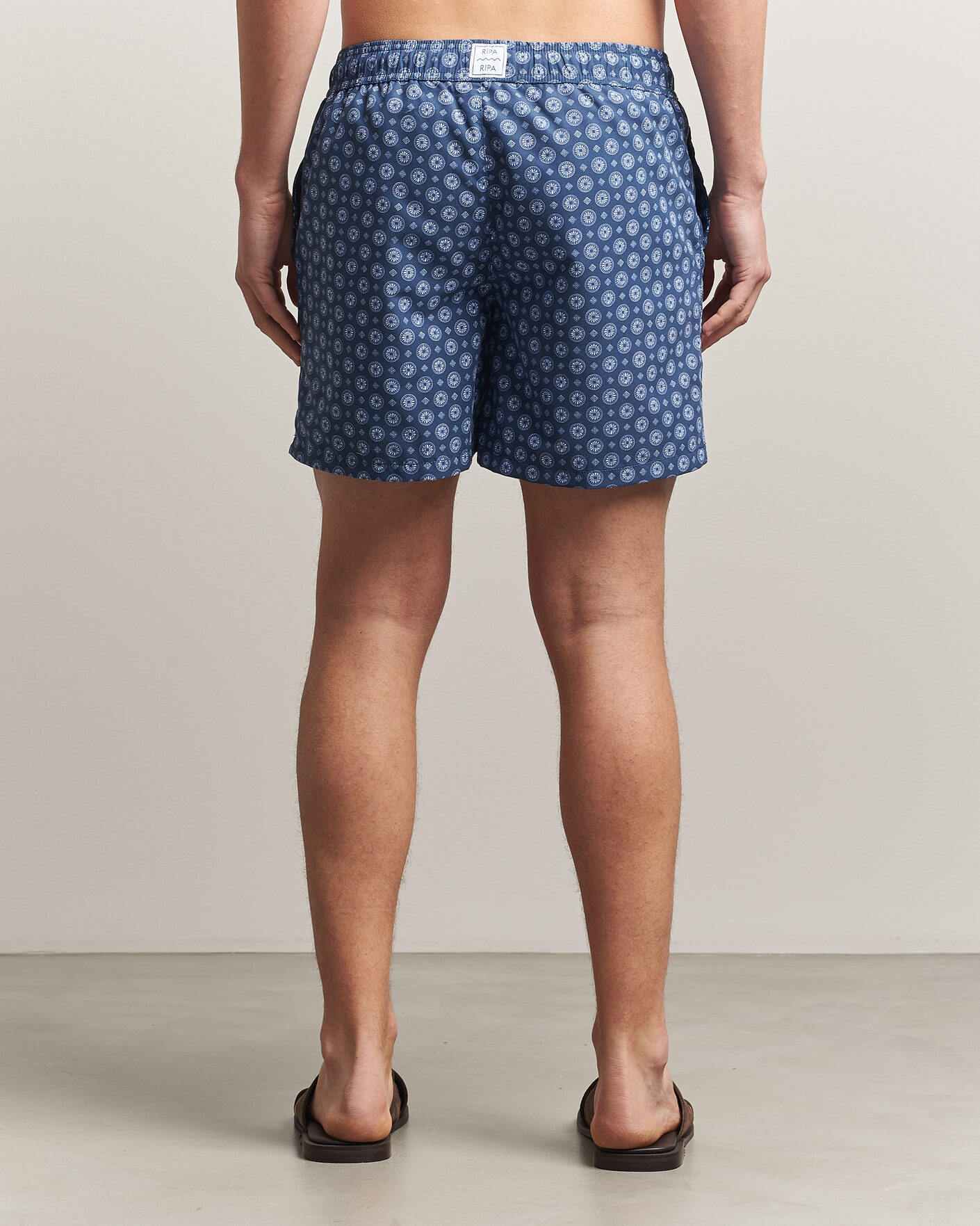 Heren | Zwembroek | Ripa Ripa | Printed Swimshorts Dark Blue