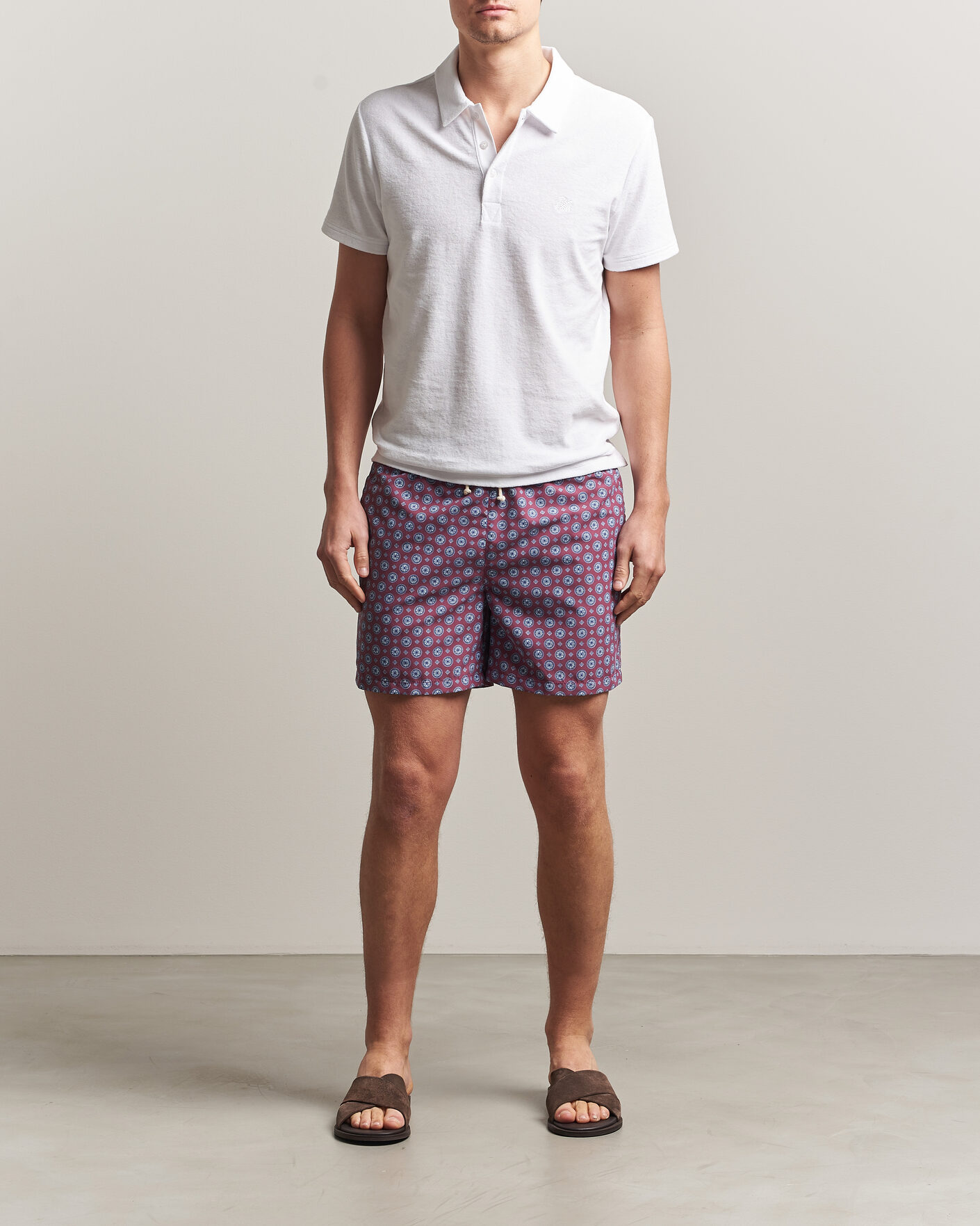 Heren | Zwembroek | Ripa Ripa | Printed Swimshorts Bordeaux