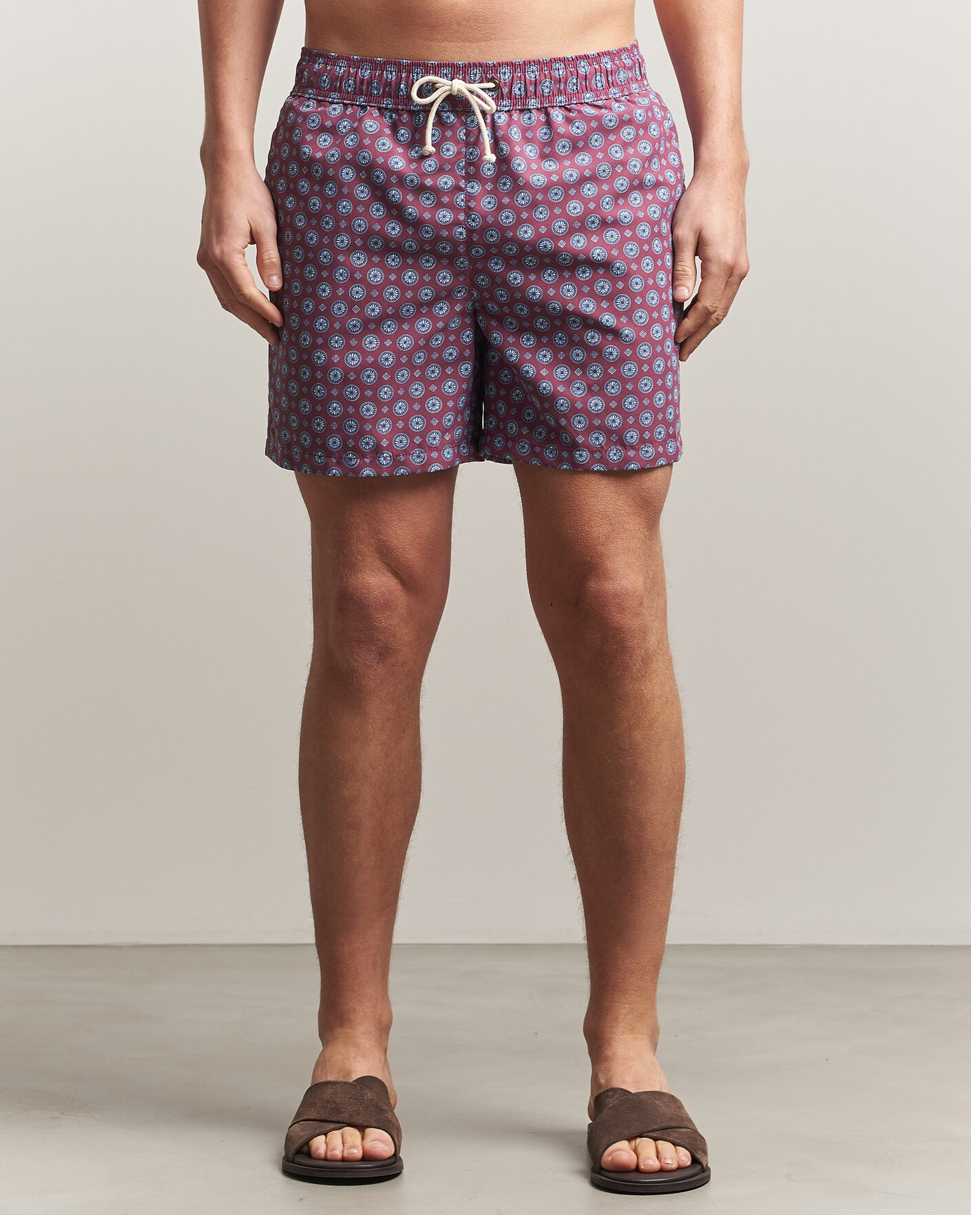 Heren | Zwembroek | Ripa Ripa | Printed Swimshorts Bordeaux