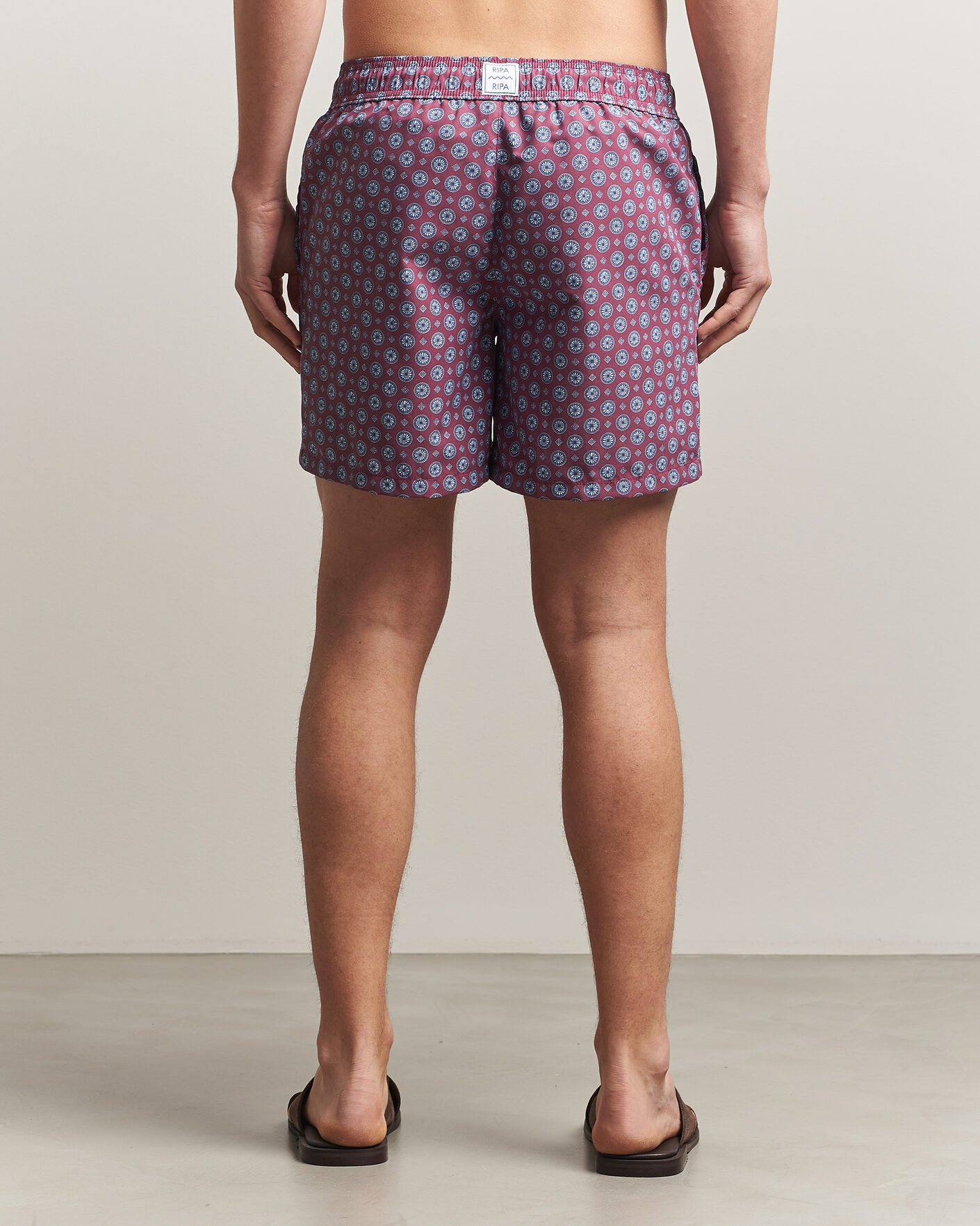 Heren | Zwembroek | Ripa Ripa | Printed Swimshorts Bordeaux