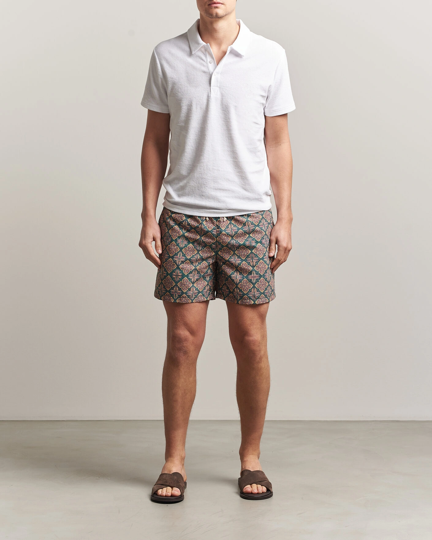 Heren | Zwembroek | Ripa Ripa | Printed Swimshorts Green/Red