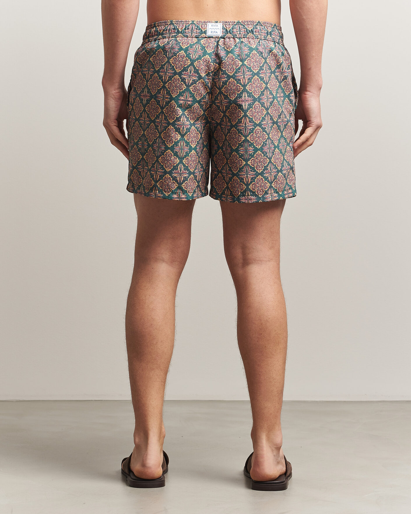 Heren | Ripa Ripa Printed Swimshorts Green/Red | Ripa Ripa | Printed Swimshorts Green/Red