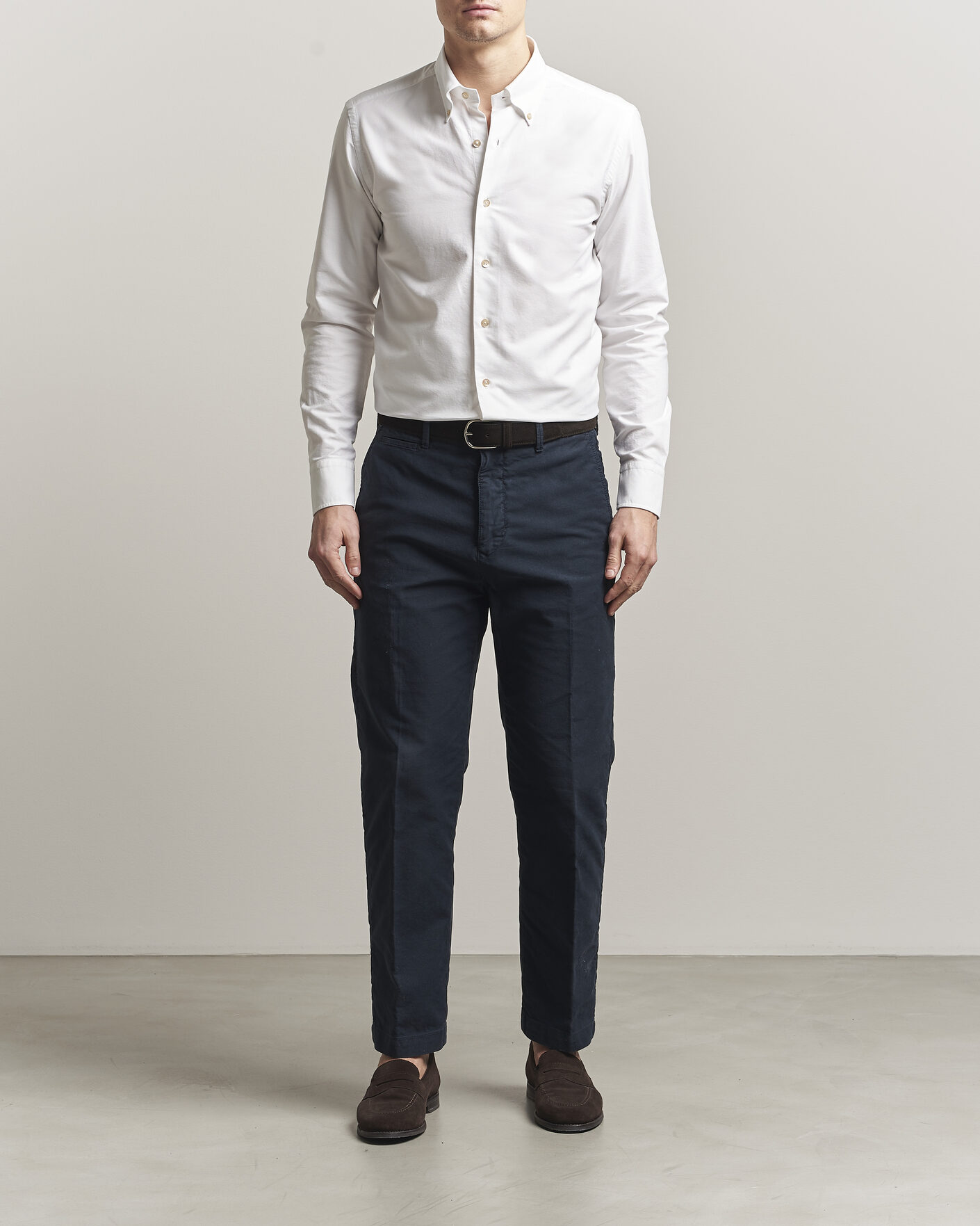 Heren | Overhemden | Grigio | Oxford Button Down Shirt White