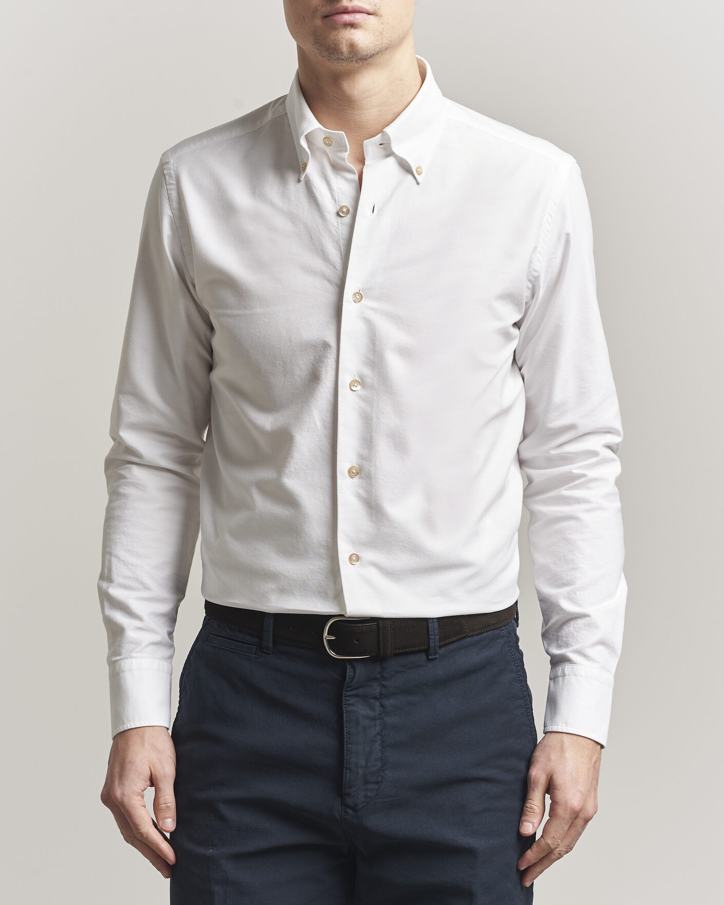 Heren | Overhemden | Grigio | Oxford Button Down Shirt White
