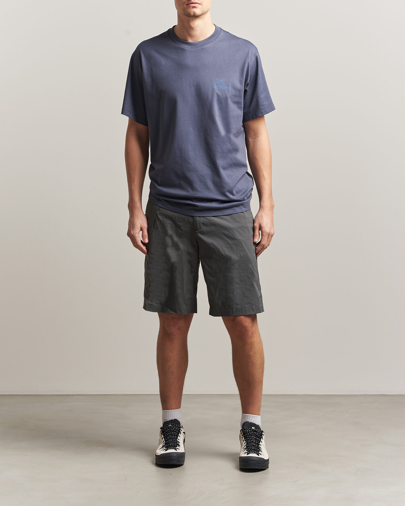 Heren | T-shirts | Arc'teryx | Kragg Cotton Bird Word T-Shirt Dark Stratus