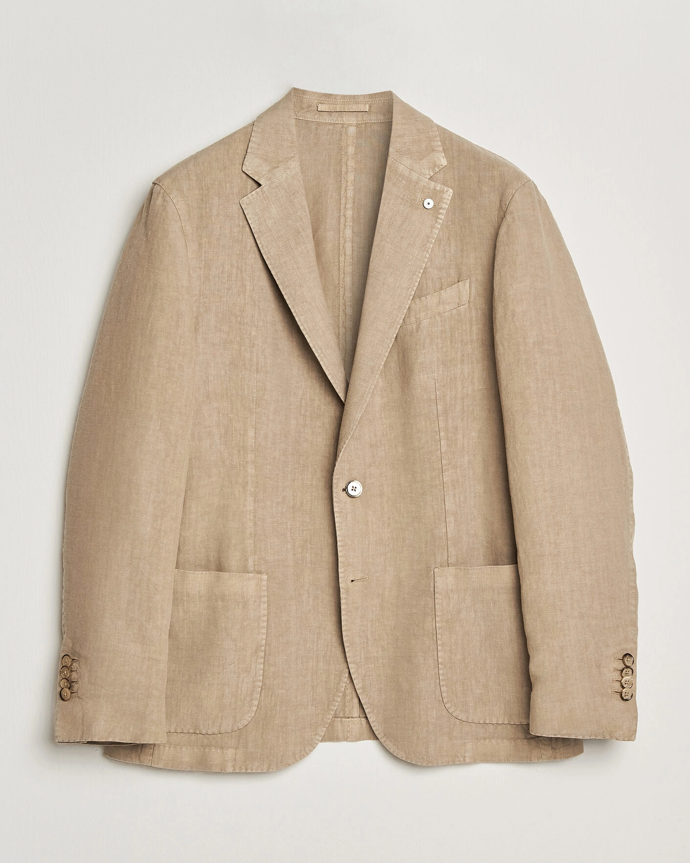 Heren | Blazers | L.B.M. 1911 | Jack Regular Fit Linen Blazer Taupe