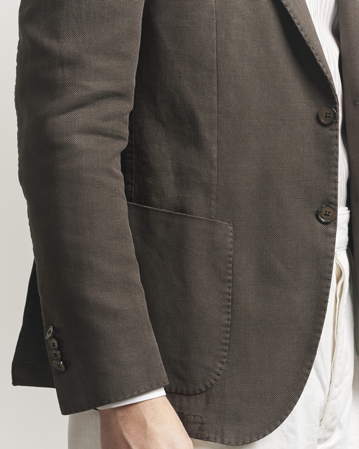 Homme | Blazers | L.B.M. 1911 | Jack Regular Fit Structured Cotton Blazer Brown
