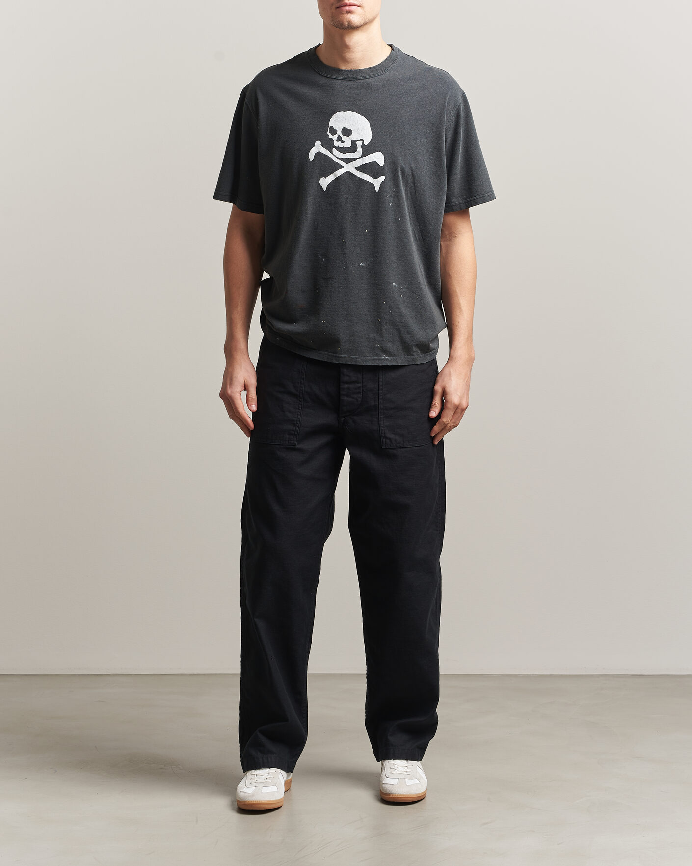 Homme | Pantalons | orSlow | Regular Fit Original Sateen Fatigue Pants Black