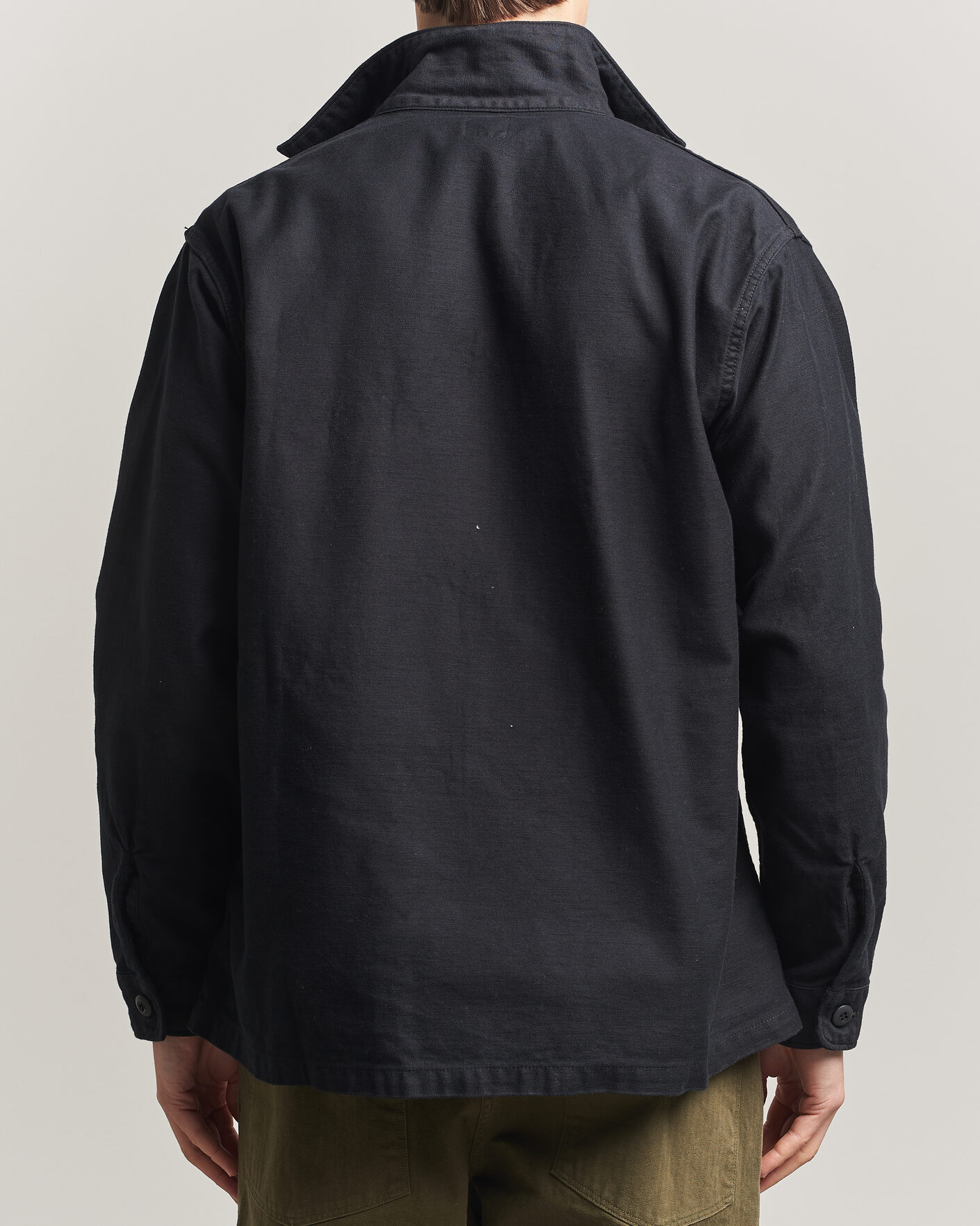 Heren | Overhemden | orSlow | Cotton Sateen US Army Overshirt Black